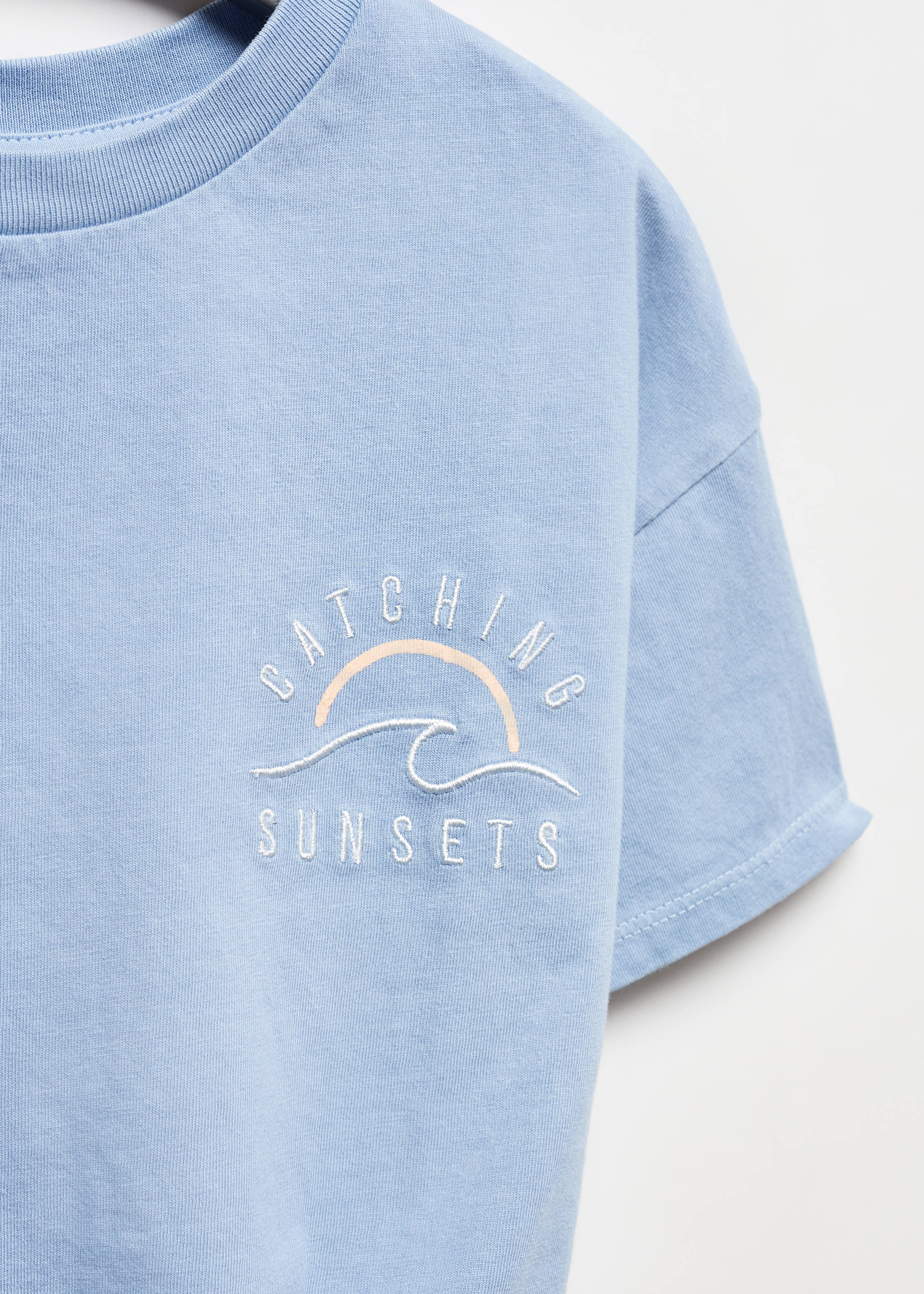 Knot message t-shirt - Details of the article 8, Sky Blue. Ref: 67007947-00.