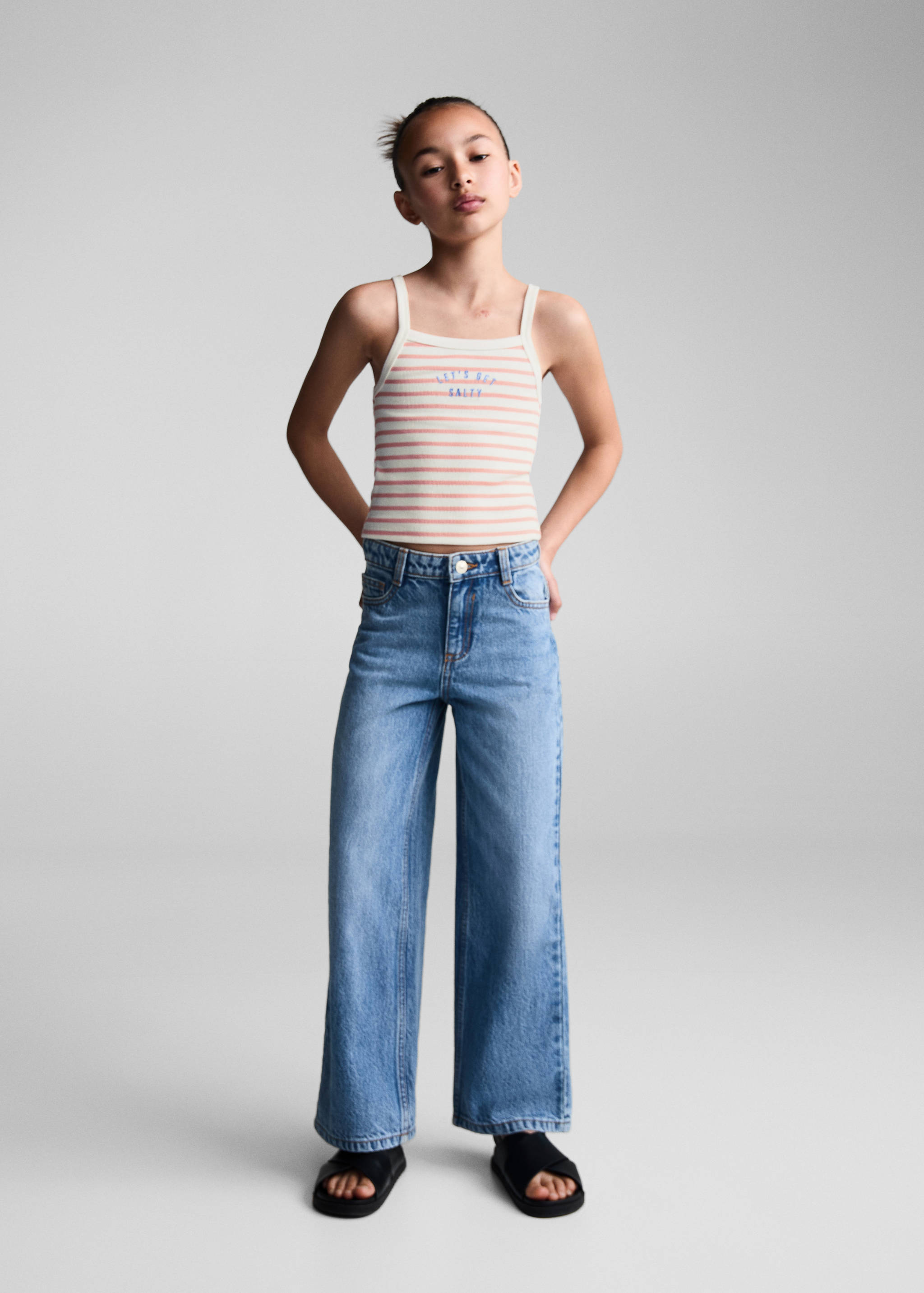 Striped strap T-shirt - General plane