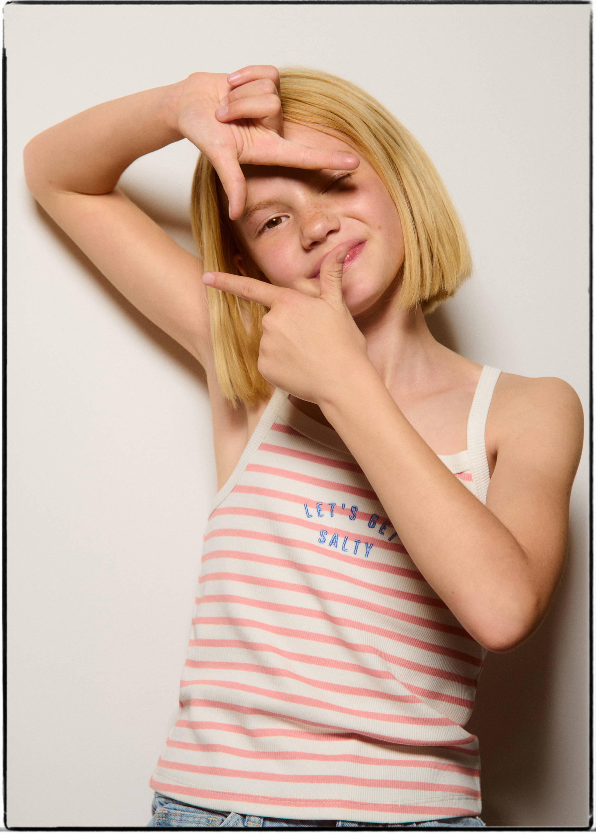 Striped strap T-shirt - Details of the article 5