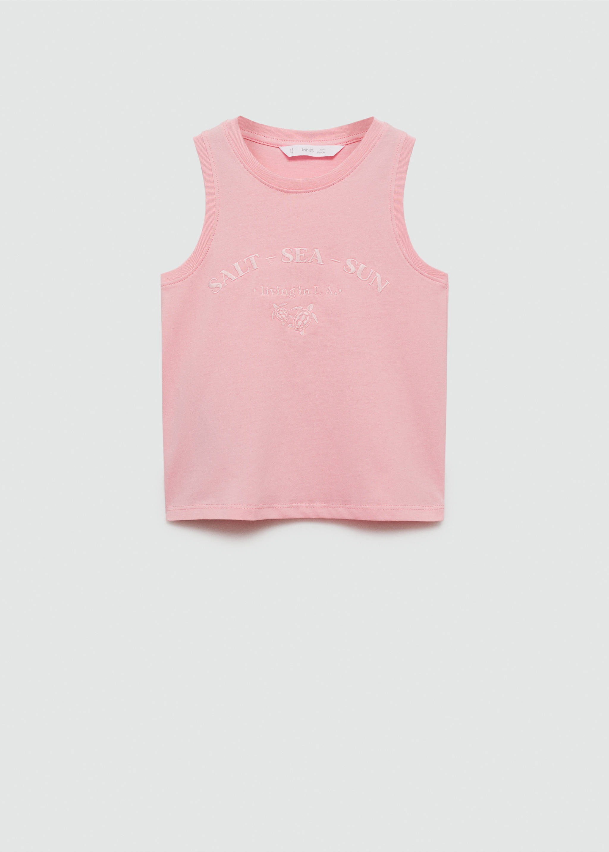 Printed strap T-shirt - Article without model, Pink. Ref: 67007962-00.