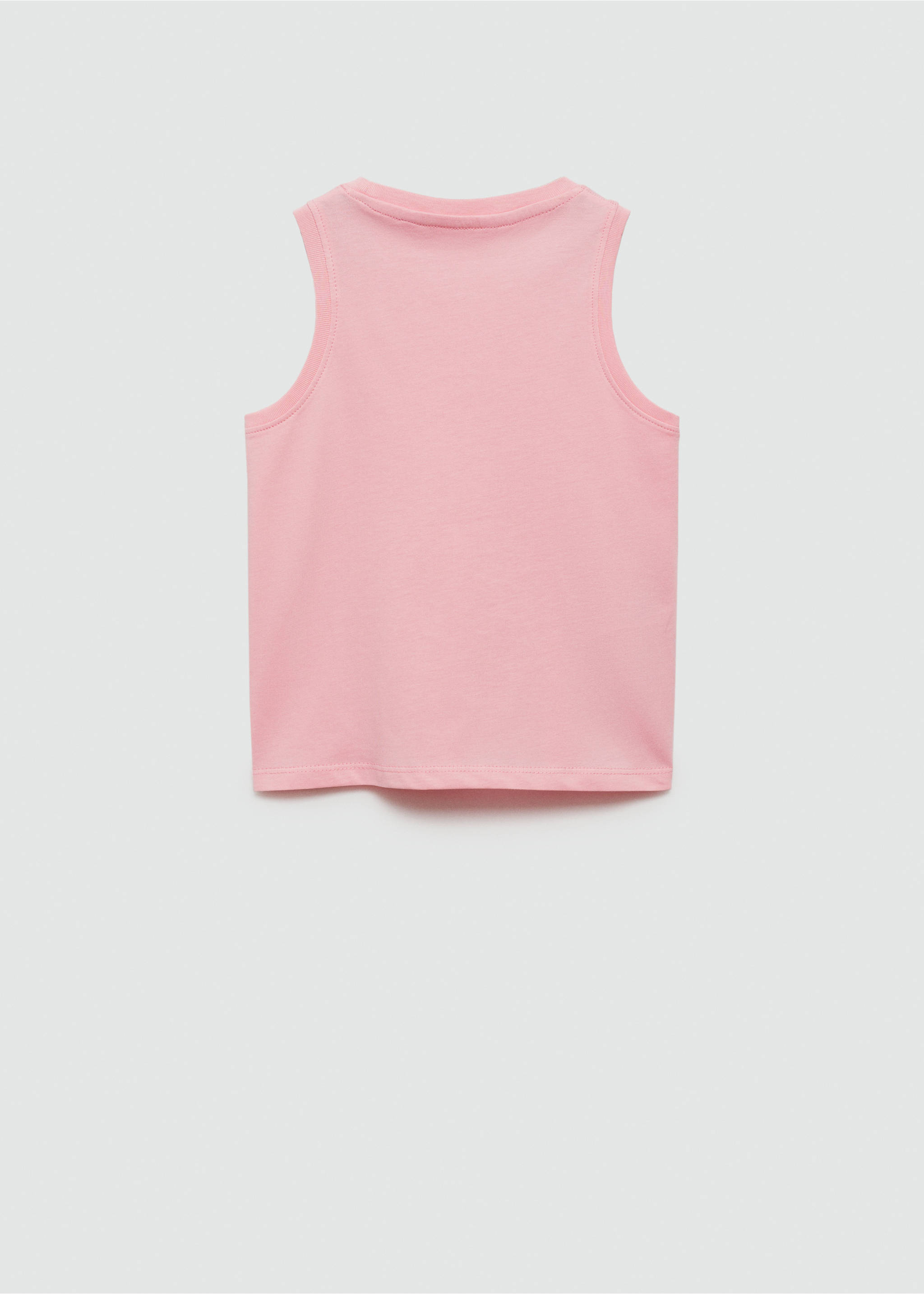 Printed strap T-shirt - Reverse of the article, Pink. Ref: 67007962-00.