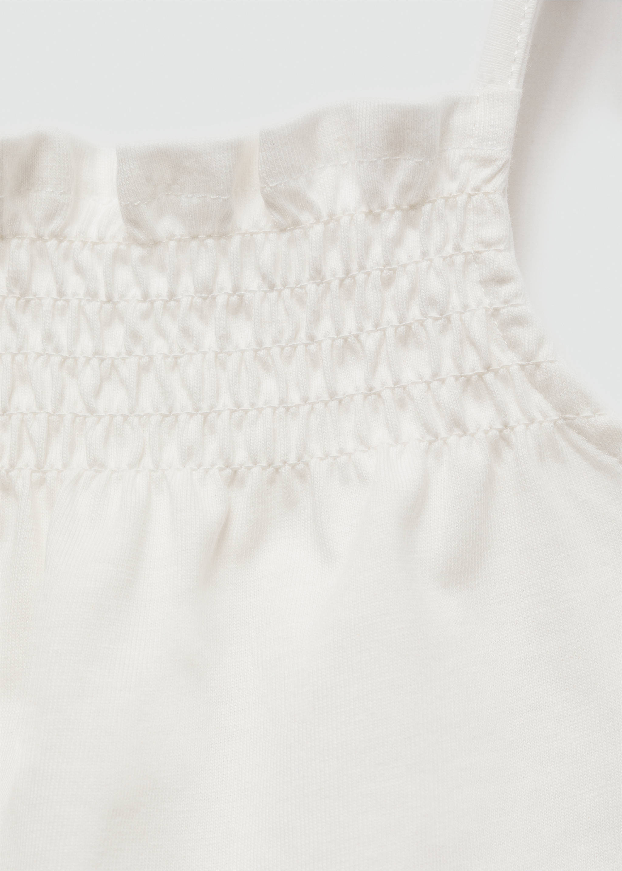 Gathered neck T-shirt - Details of the article 8, Off White. Ref: 67007965-00.