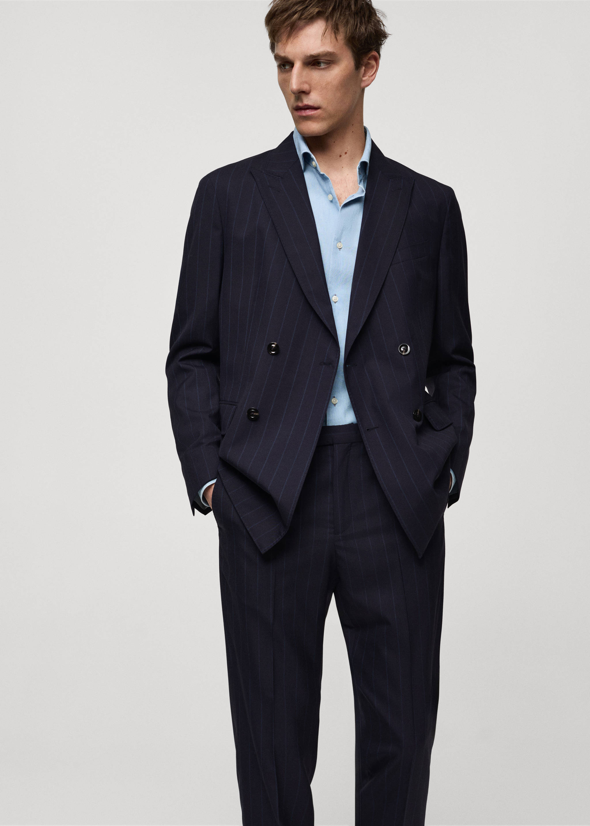 Americana creuada vestit llana ratlla diplomàtica - Detall de l'article 4