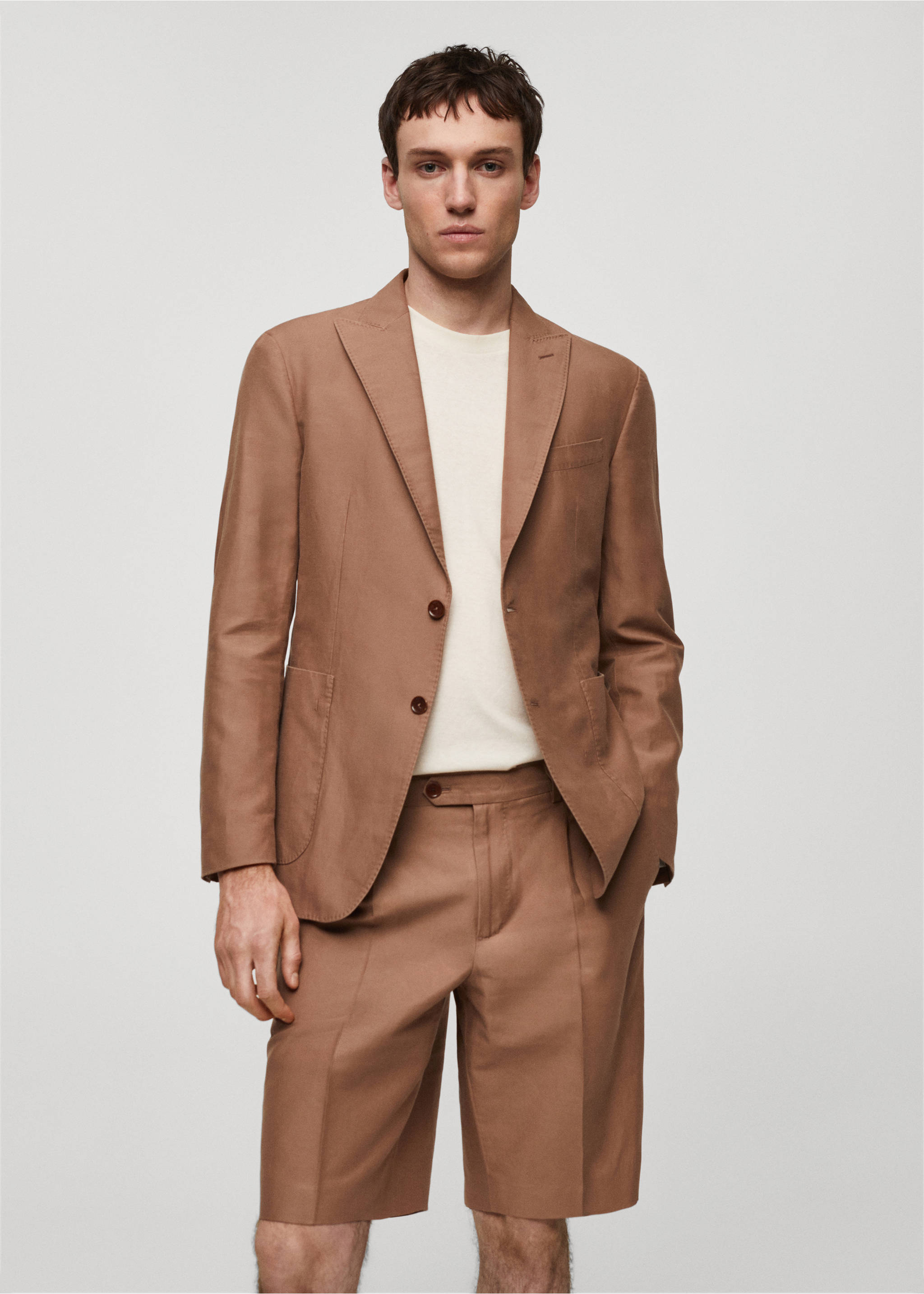 MANGO DESIGNED BY BOGLIOLI Sacou de costum slim fit din in și bumbac