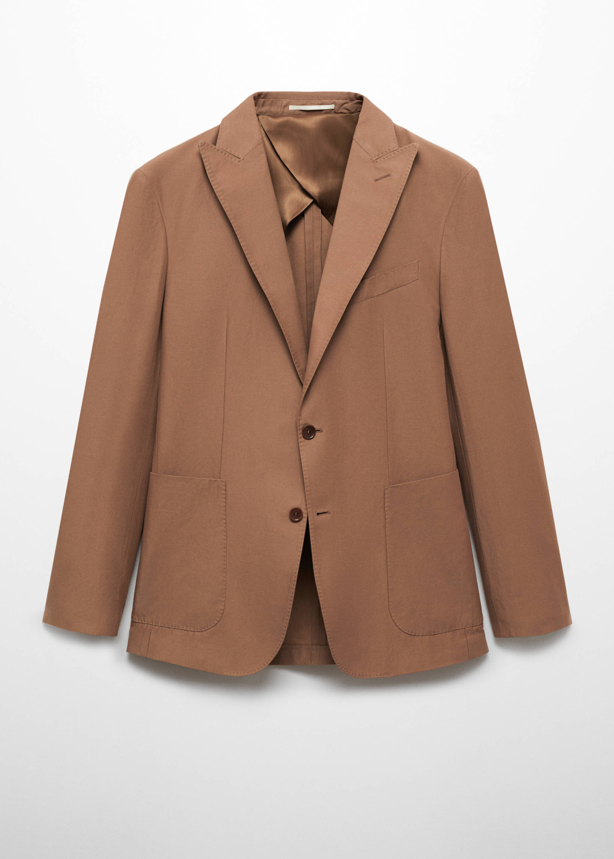 Blazer de fato slim fit de algodão e linho - Artigo sem modelo