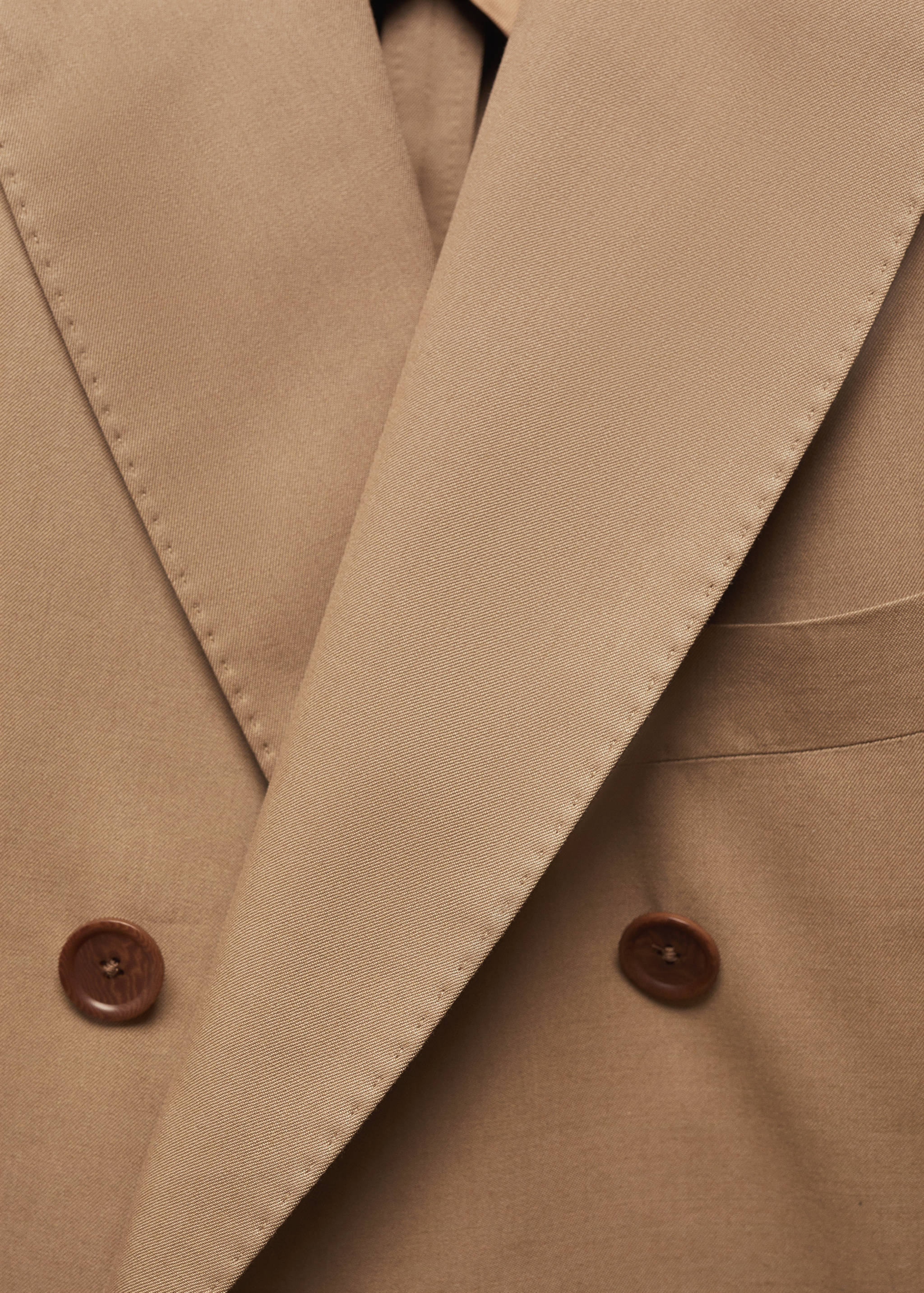 Virgin wool double-breasted suit jacket - Details of the article 8