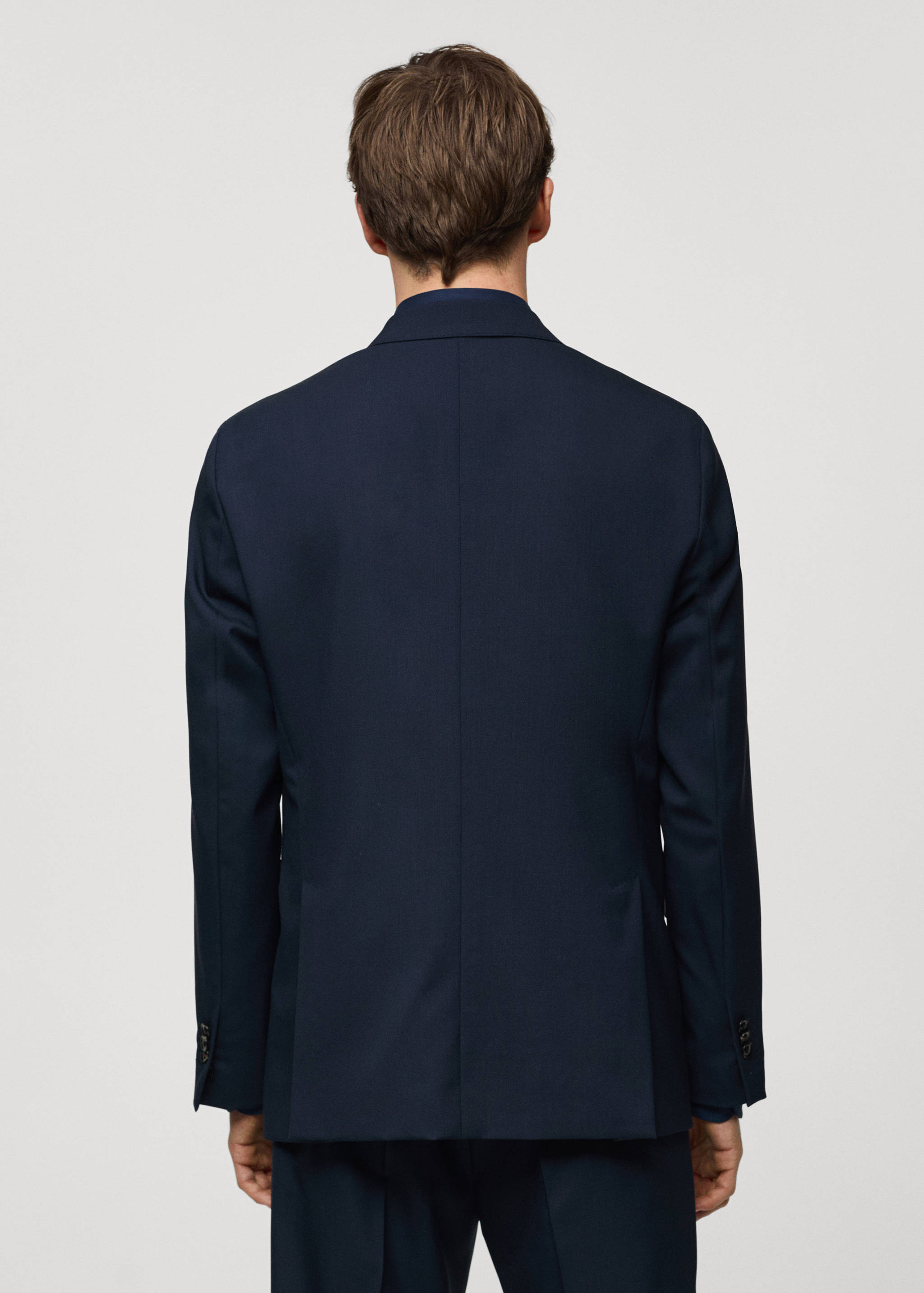 Americana vestit slim fit 100% llana verge - Revers de l'article