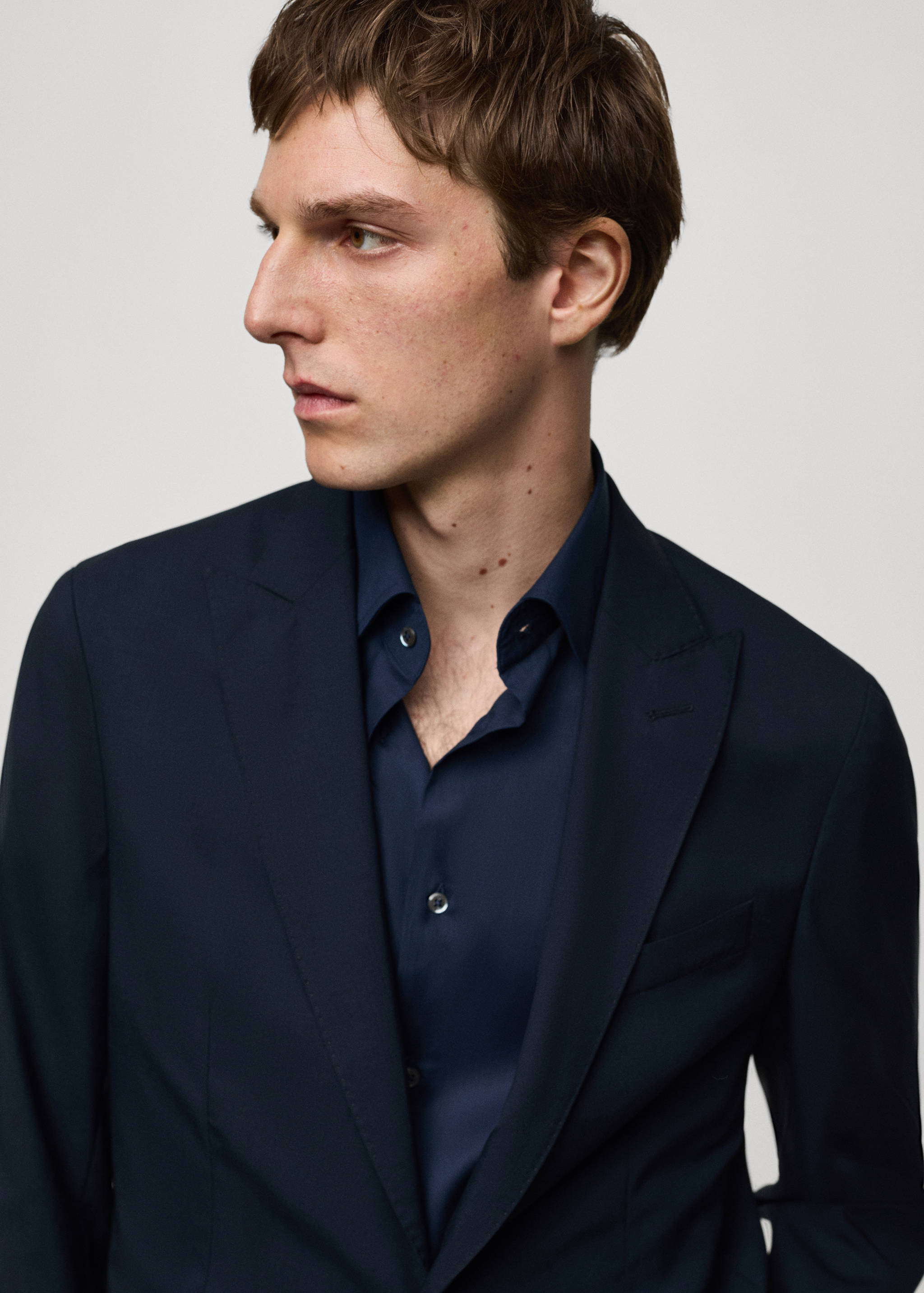 Americana vestit slim fit 100% llana verge - Detall de l'article 1