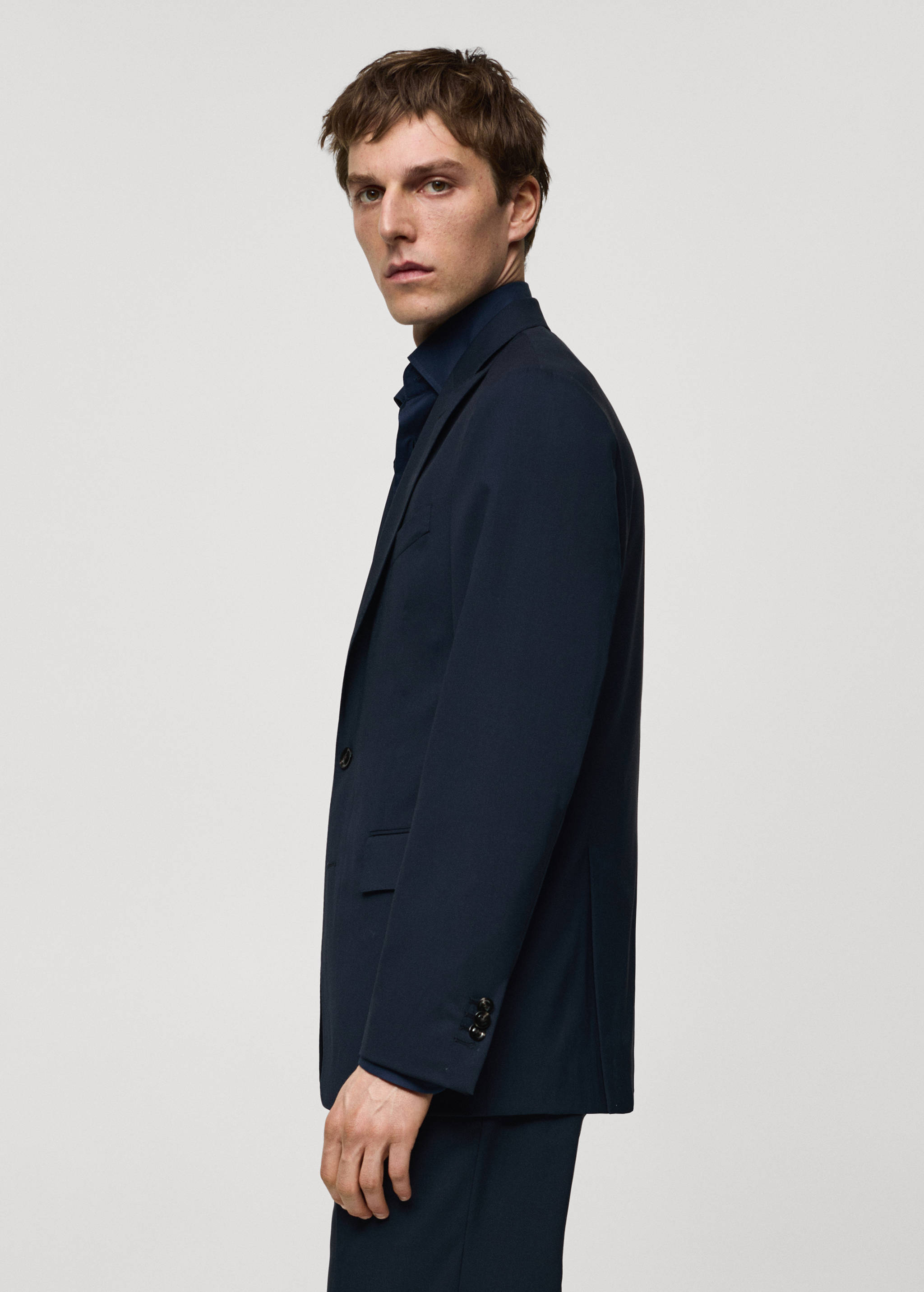 Americana vestit slim fit 100% llana verge - Detall de l'article 2