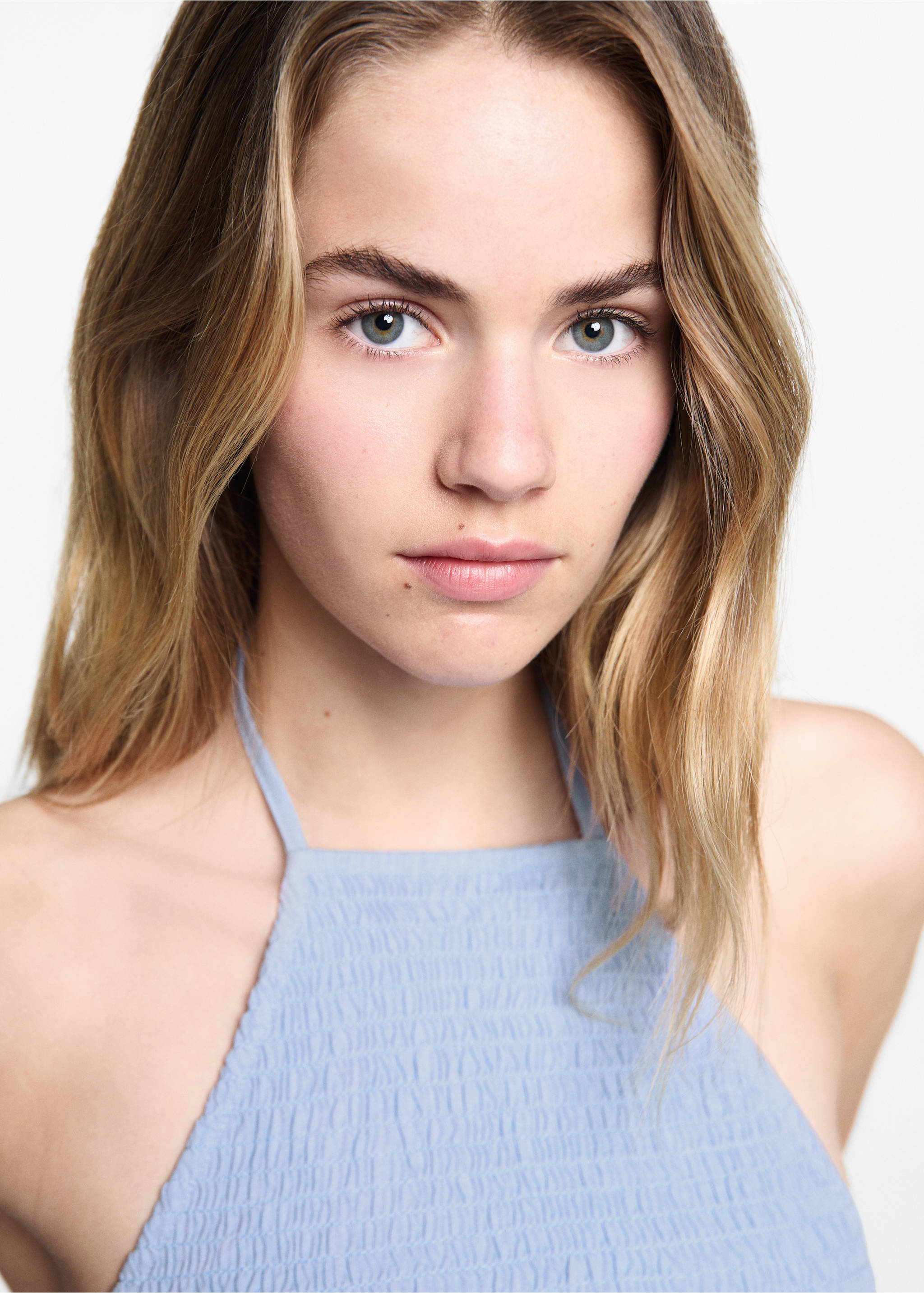 Rynkad bomullstopp - Detaljer om artikeln 1, Himmelblå. Ref: 67008275-00.