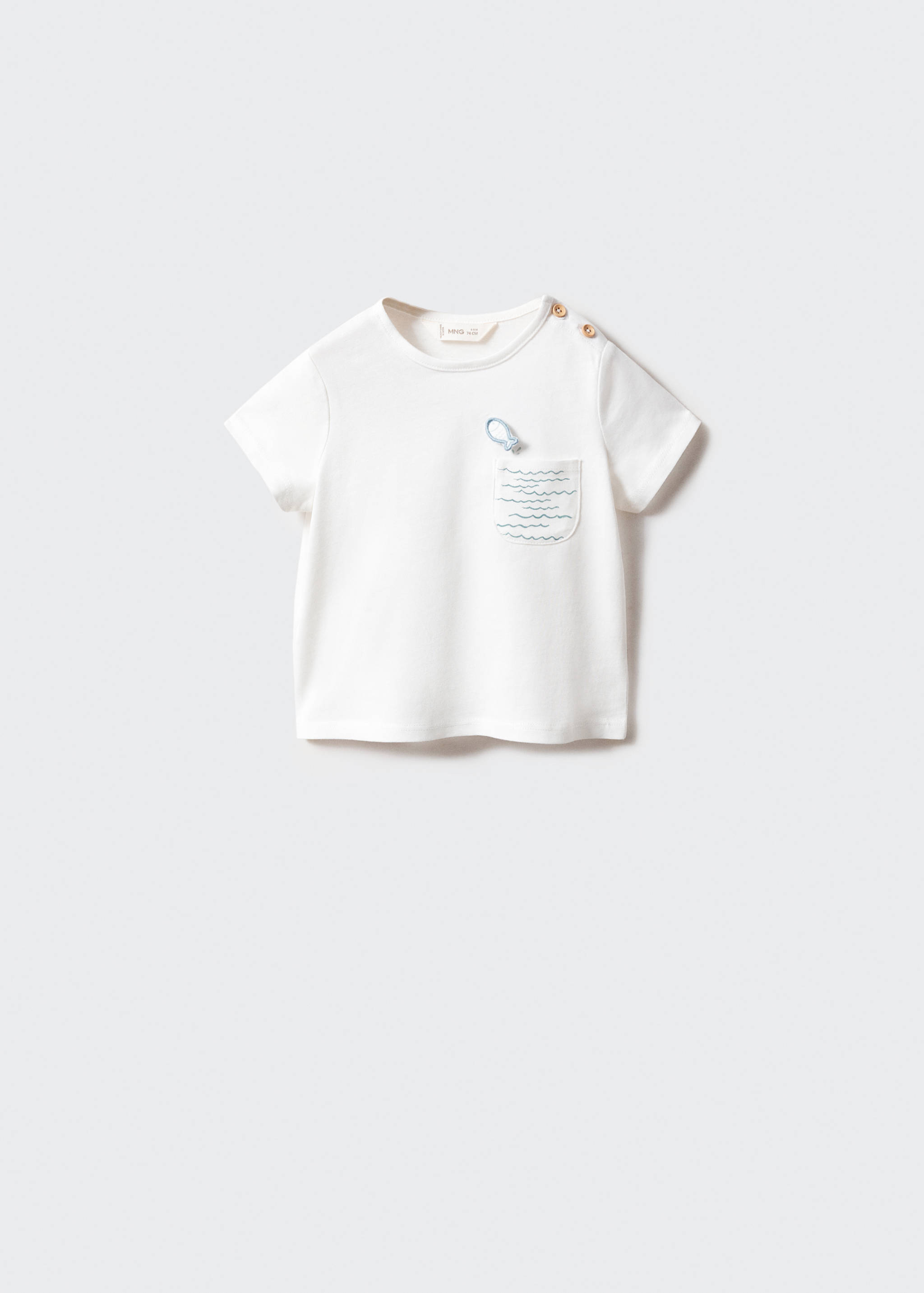 Chest-pocket printed T-shirt - Article without model