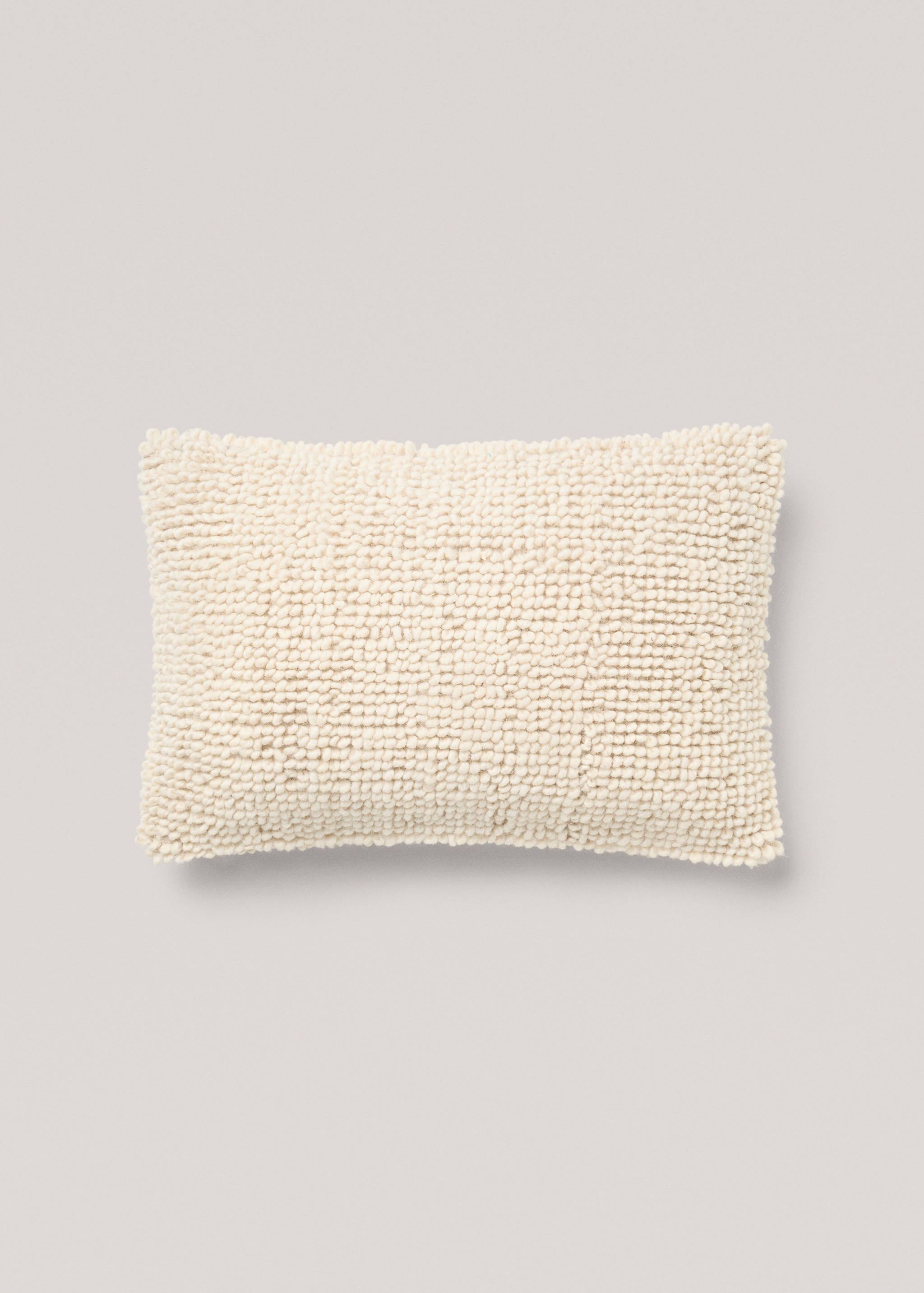 Housse de coussin tissu bouclé laine 40x60 cm - Article sans modèle
