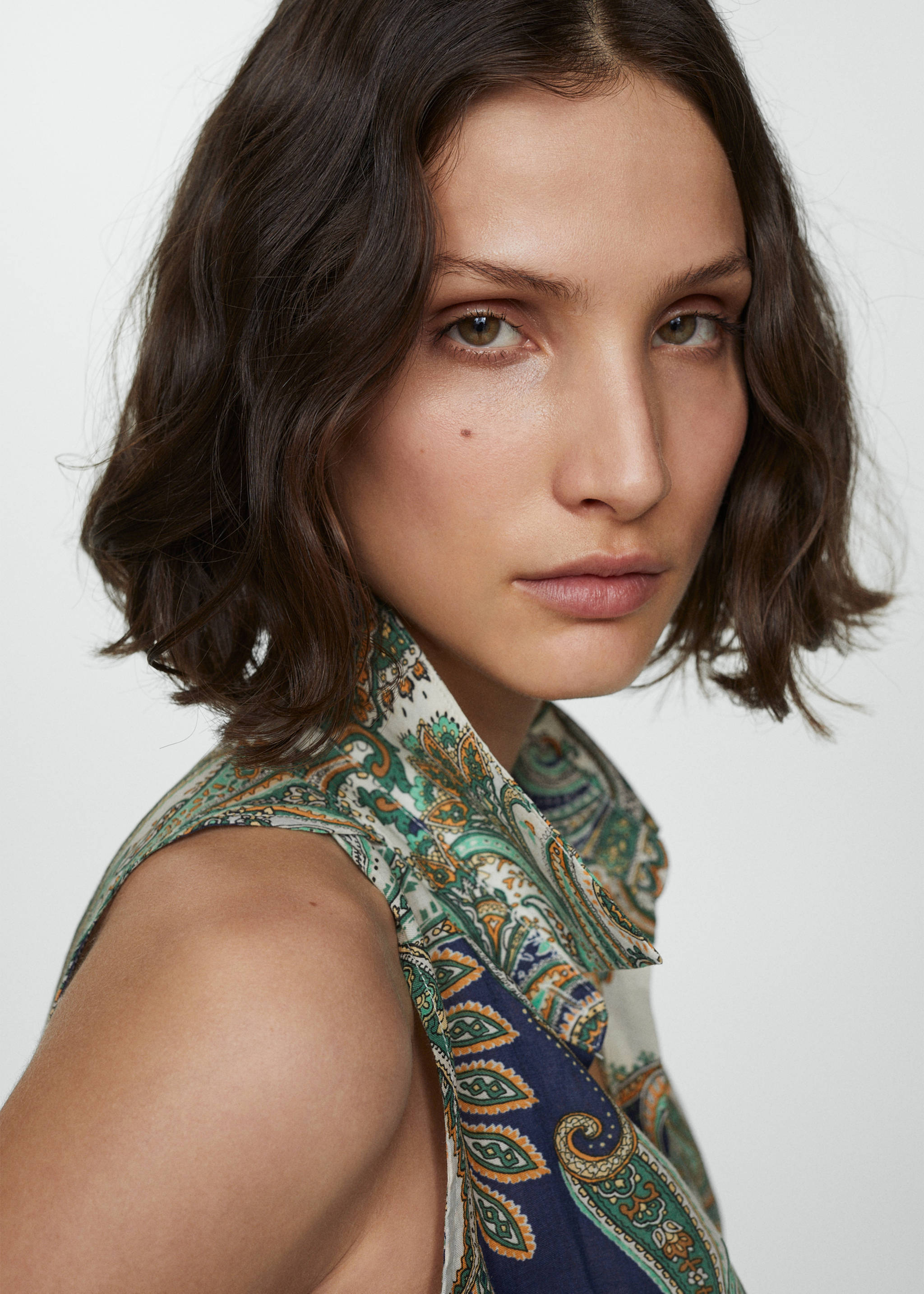 100% ramie printed shirt - Details of the article 1