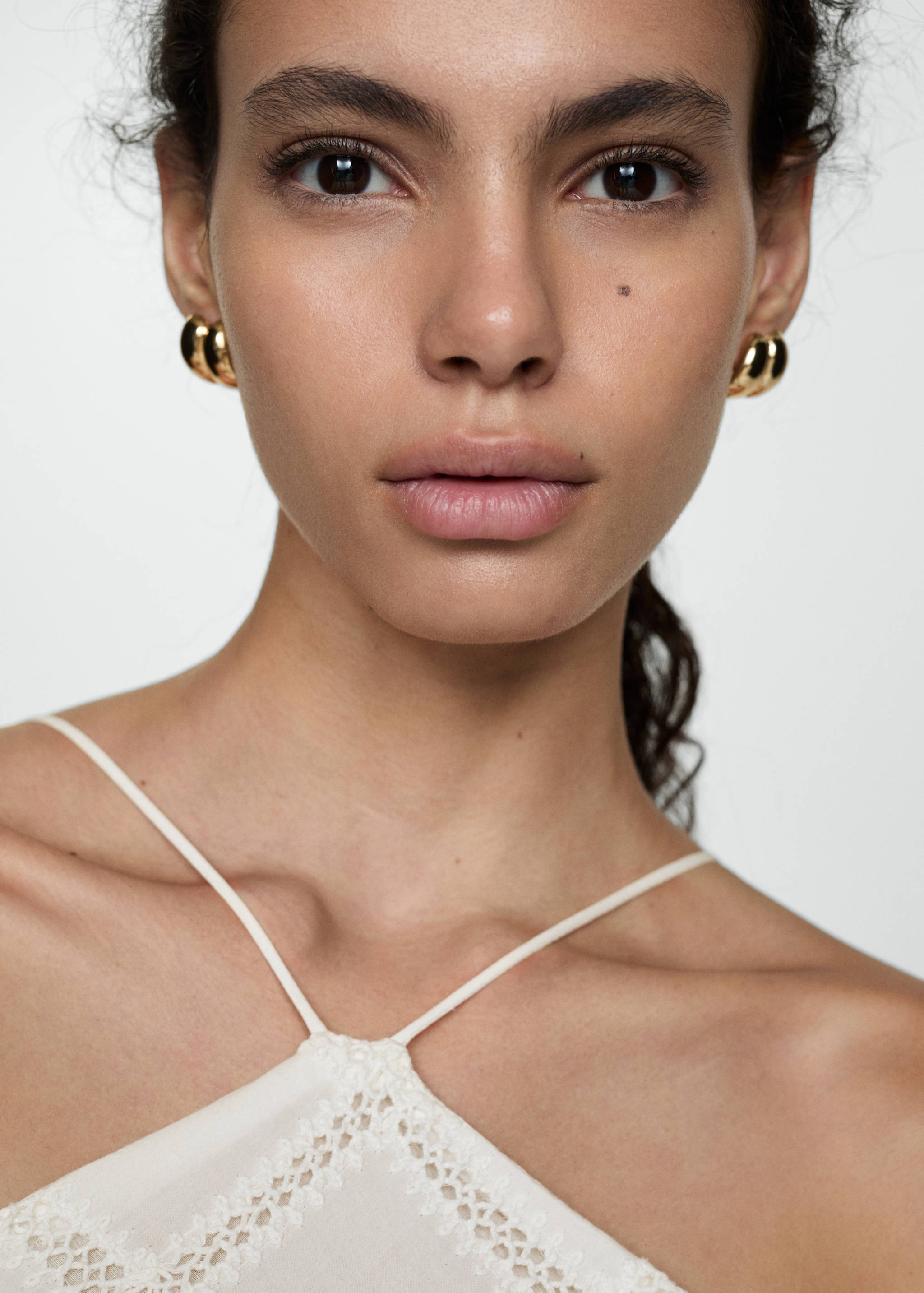 Embroidered halter-neck dress - Details of the article 1