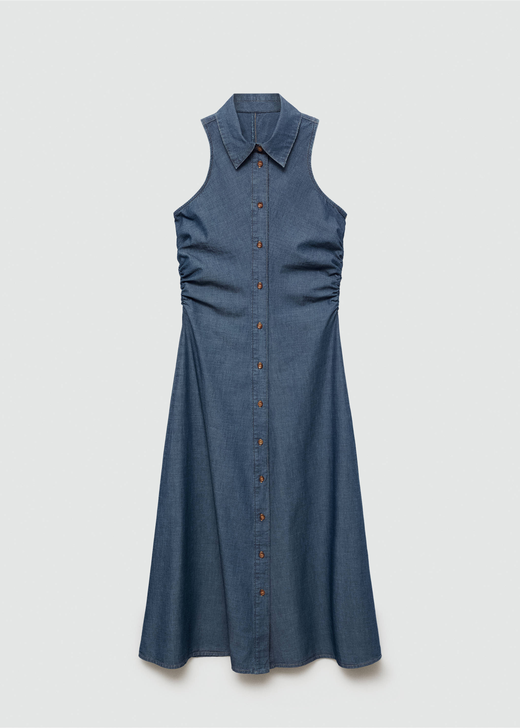 Denim shirt dress - Article without model, Open Blue. Ref: 67008664-00.
