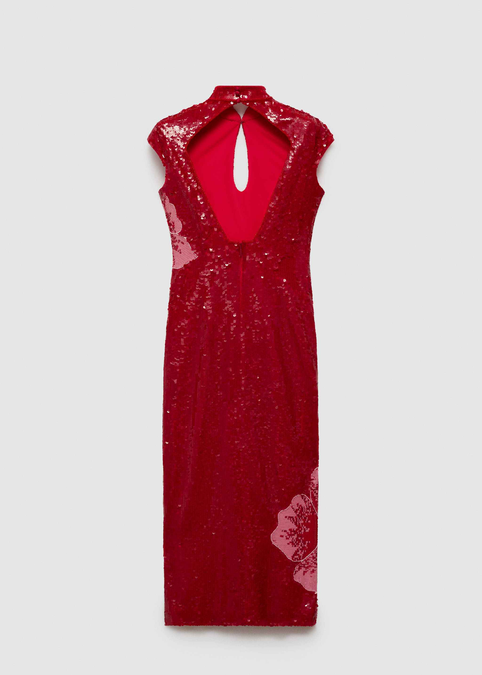 Dress with sequinned flower design - Reverse of the article