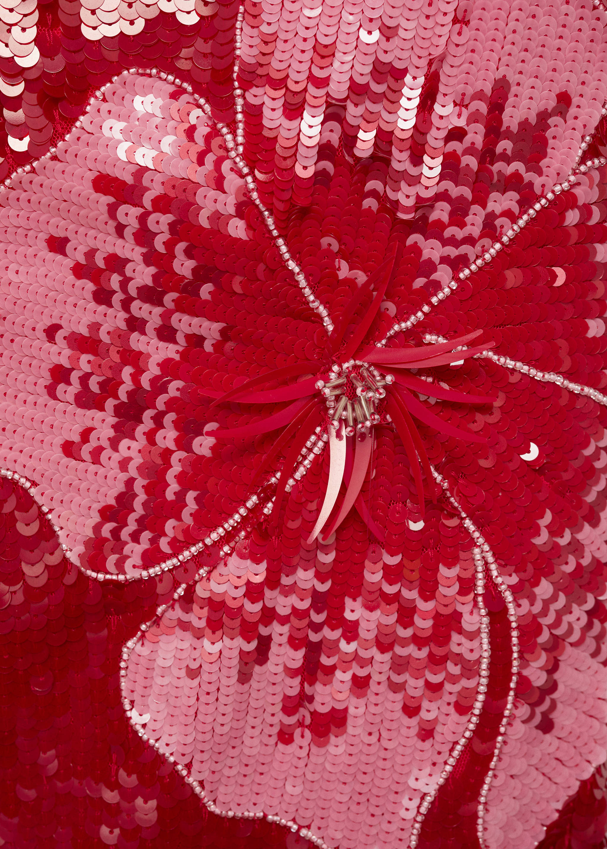 Dress with sequinned flower design - Details of the article 0