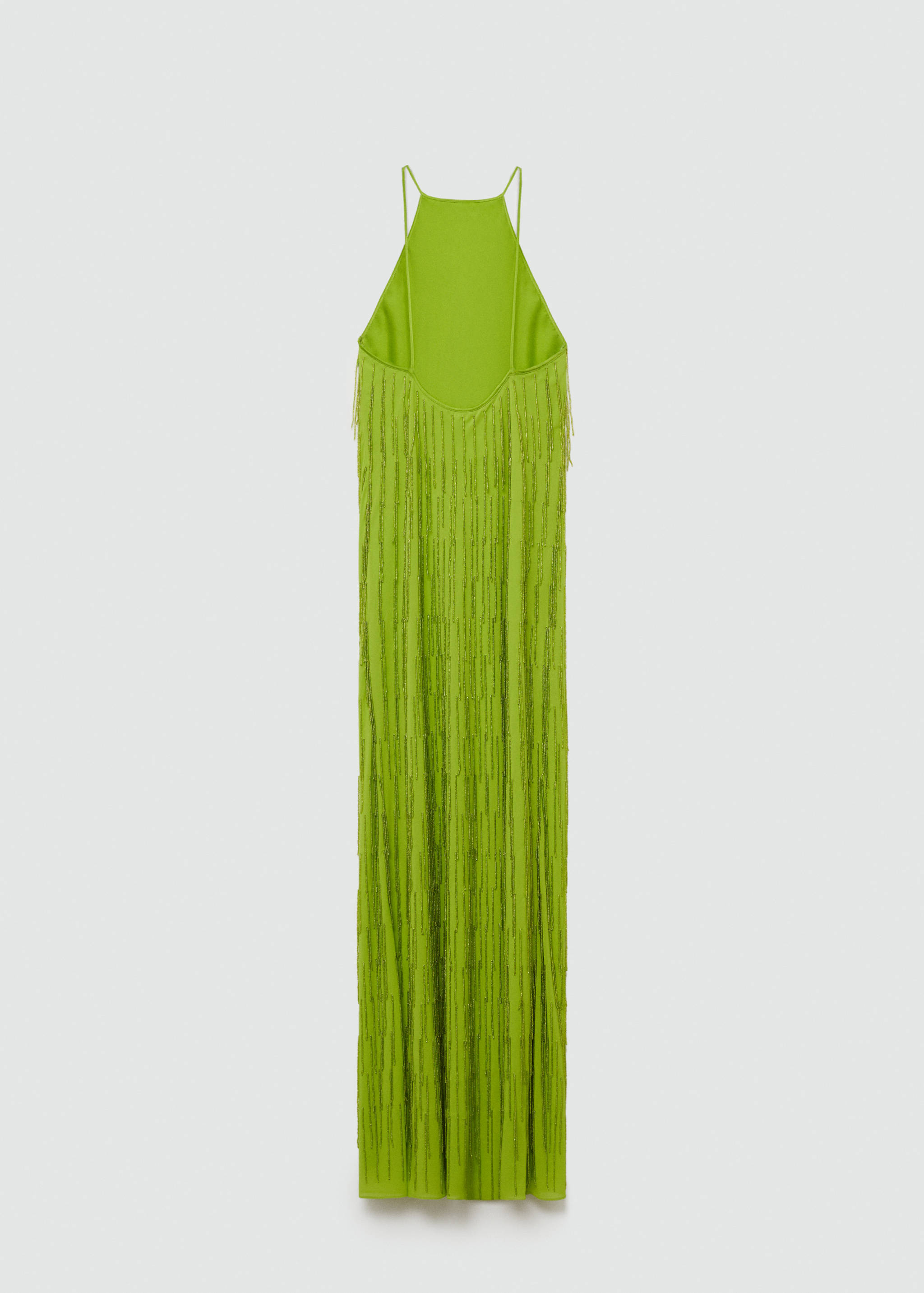 Halter dress with rhinestone fringes - Reverse of the article