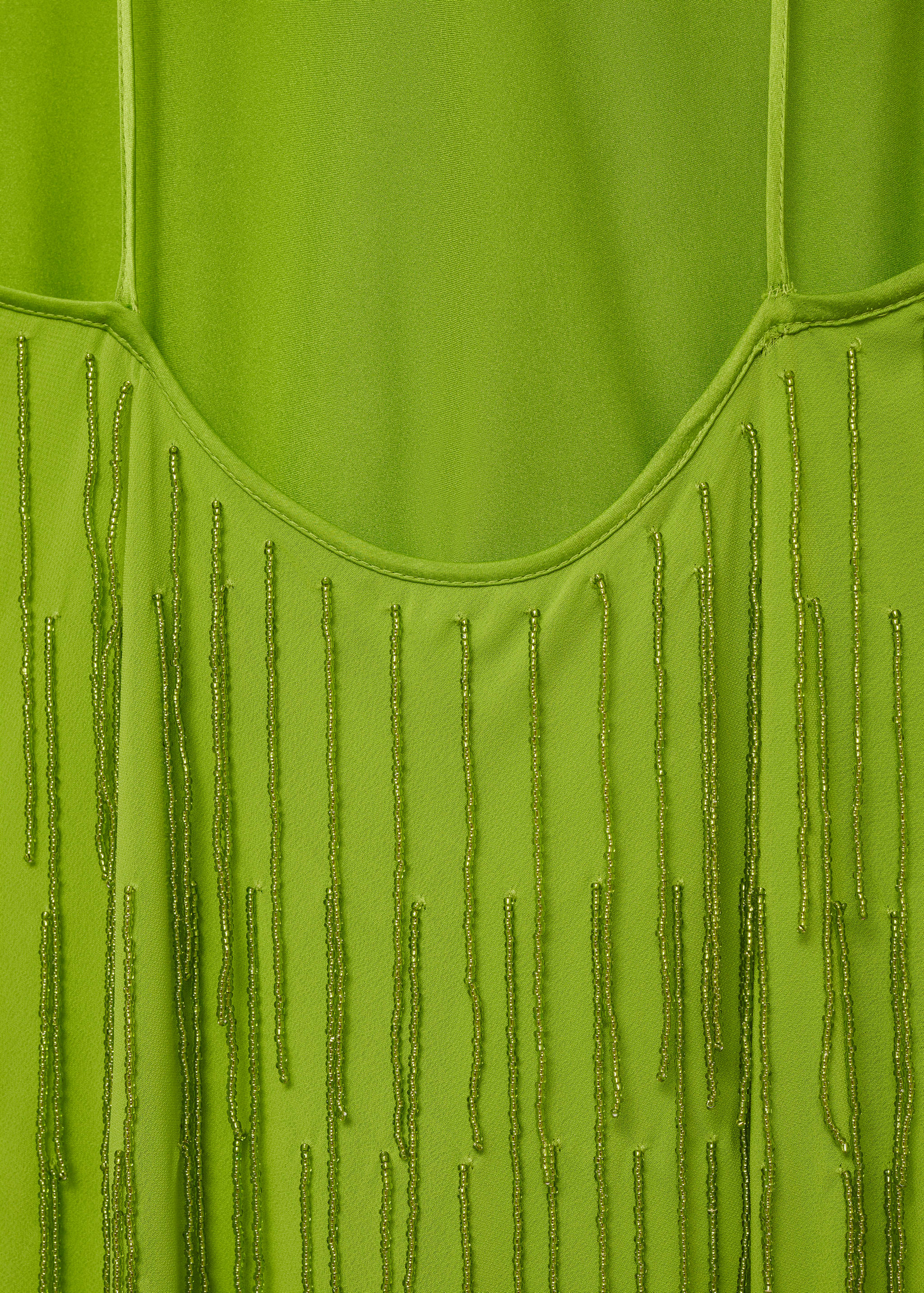 Halter dress with rhinestone fringes - Details of the article 0