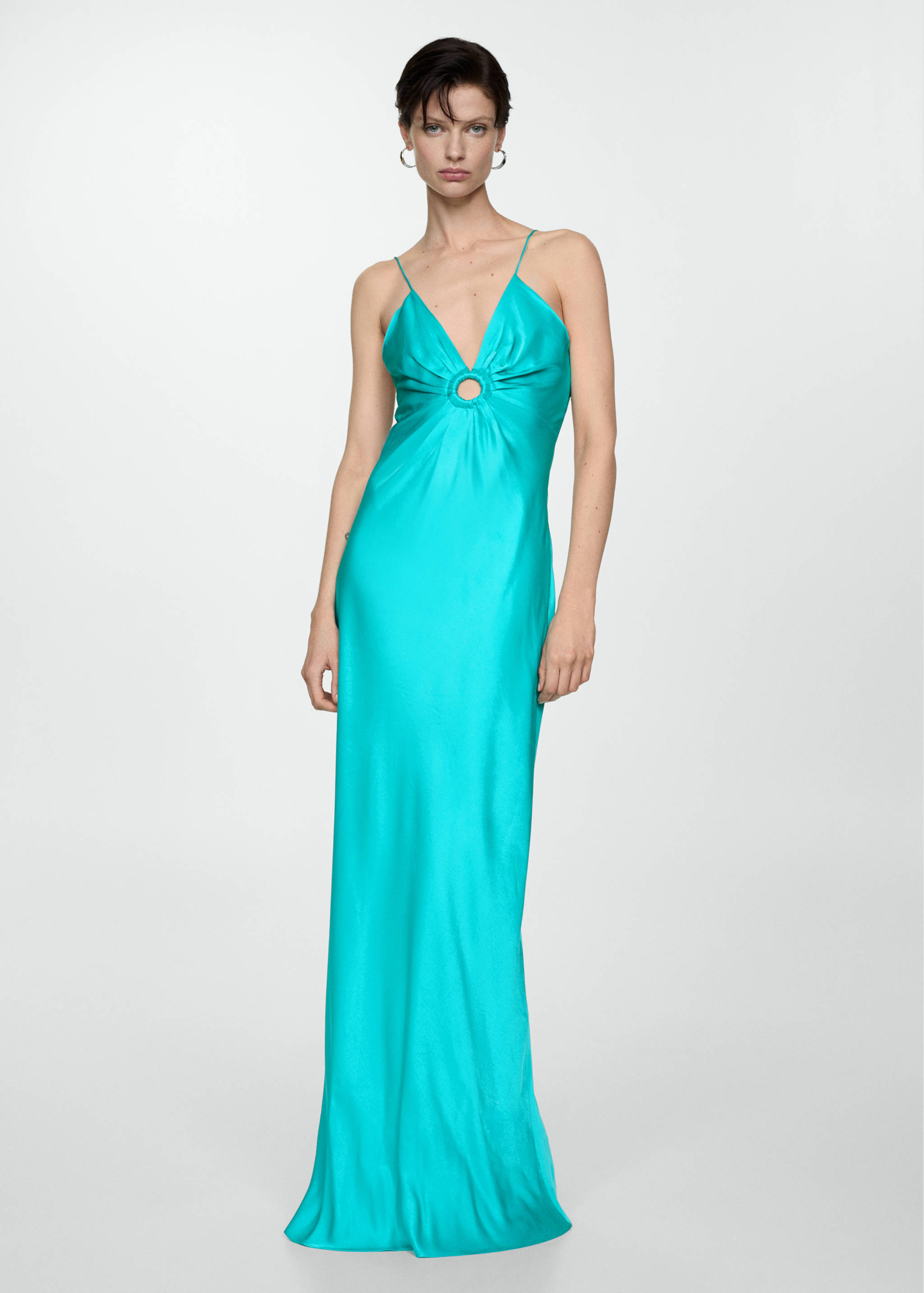 Strapless satin dress - General plane