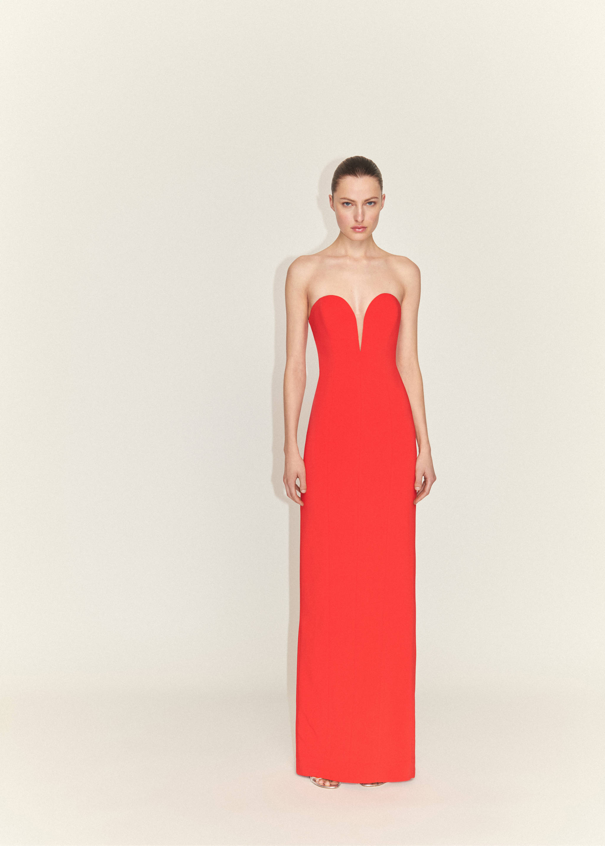 Strapless dress with sweetheart neckline - General plane