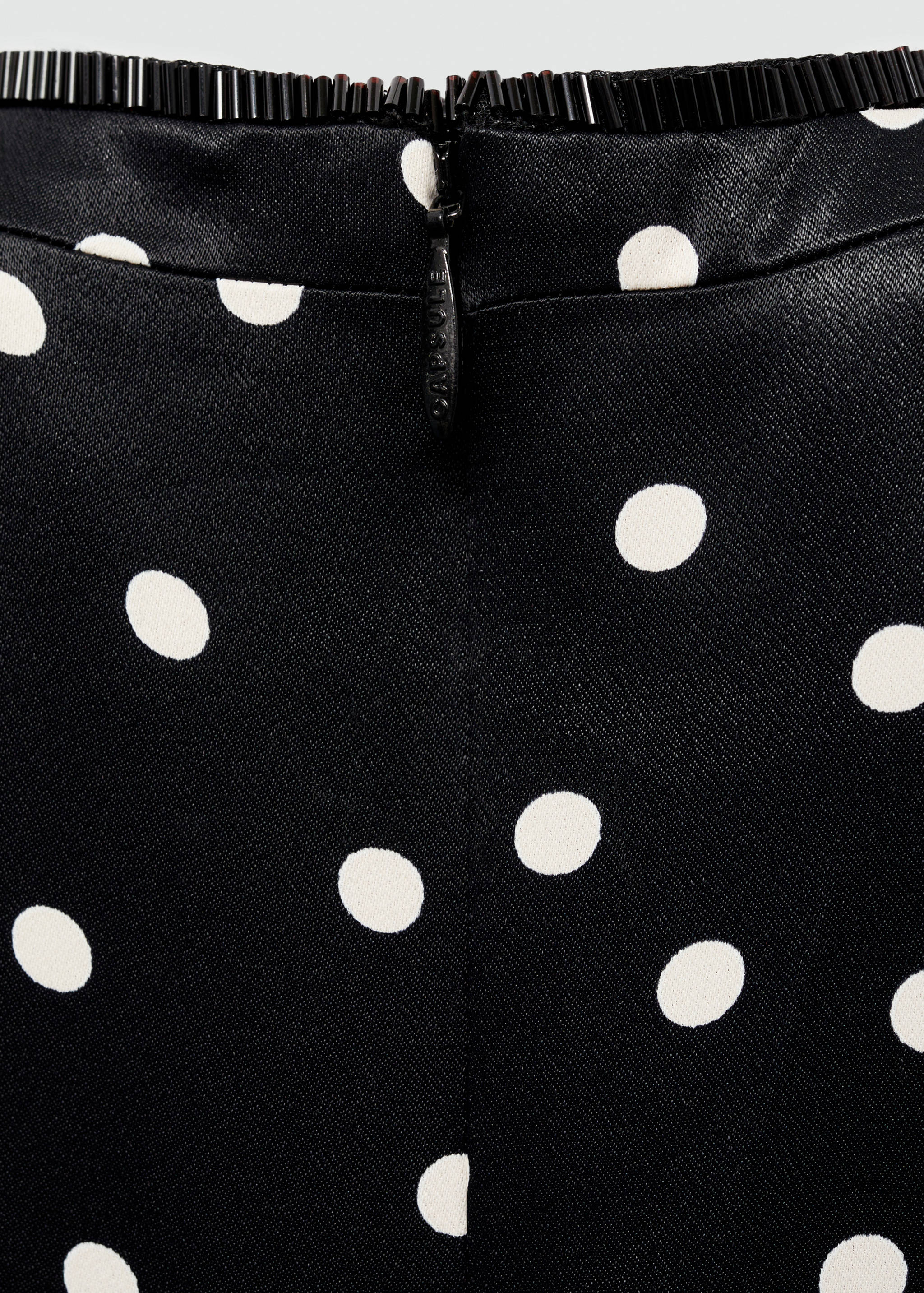 Polka-dot dress with opening detail - Details of the article 0