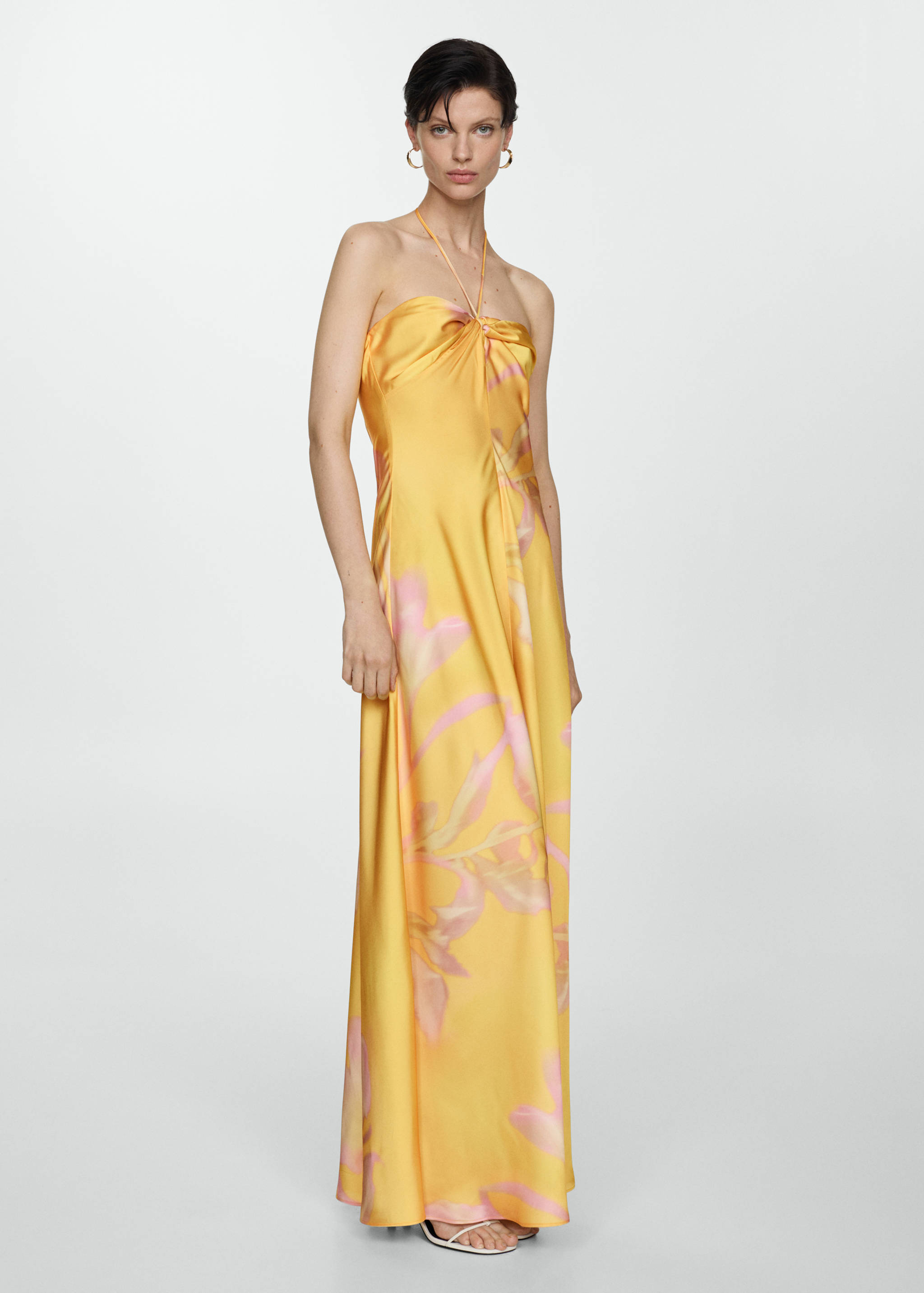 Printed satin dress - General plane