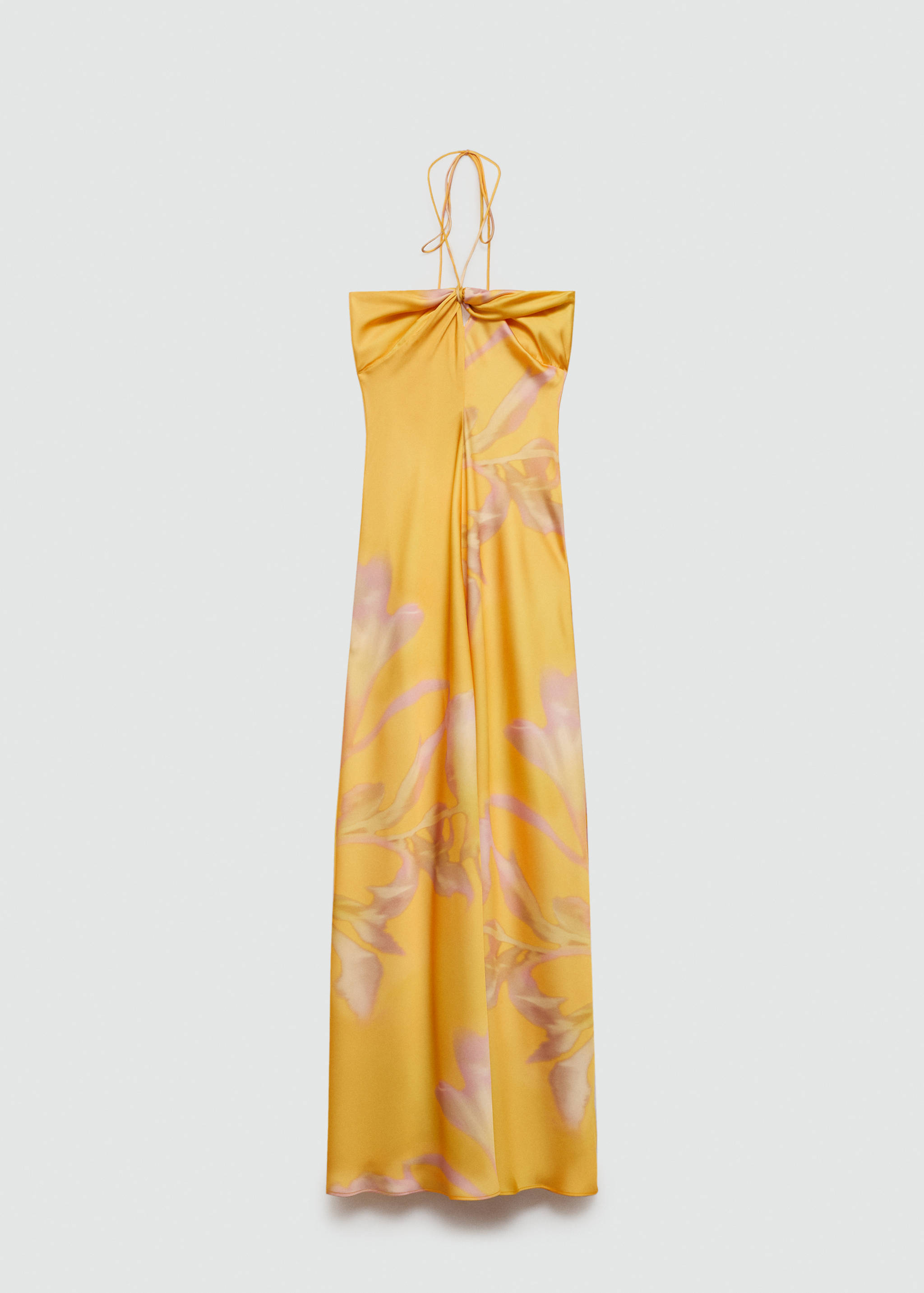 Printed satin dress - Article without model