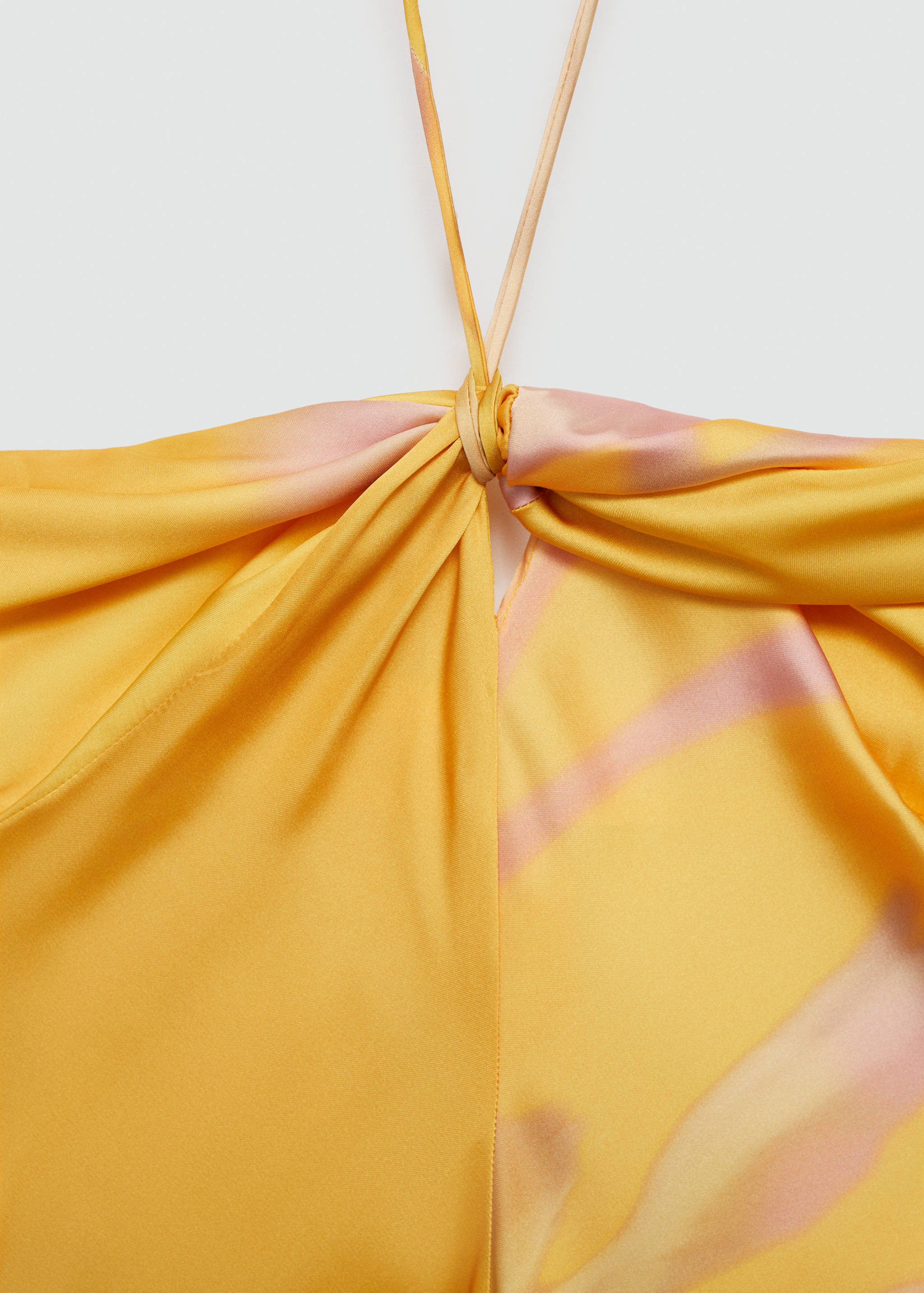 Printed satin dress - Details of the article 8