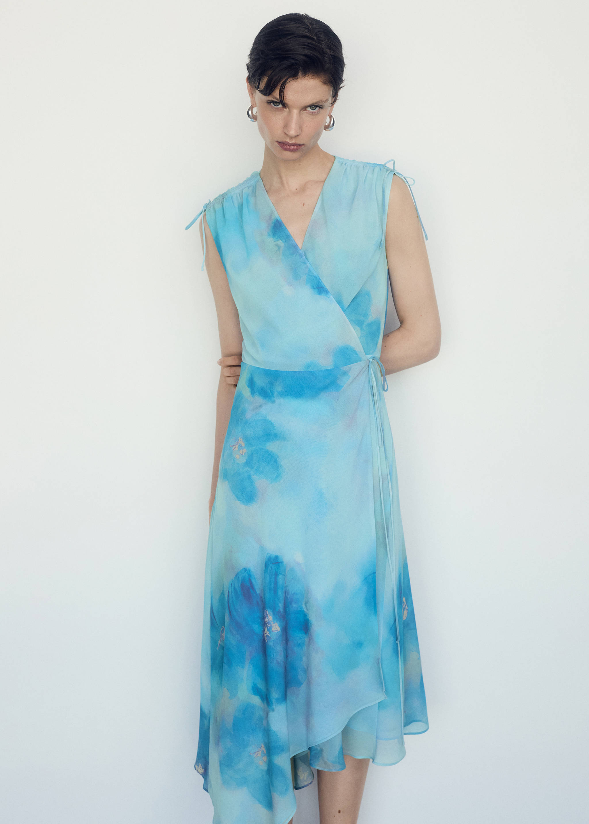 Mintás keresztezett ruha - Felezősík