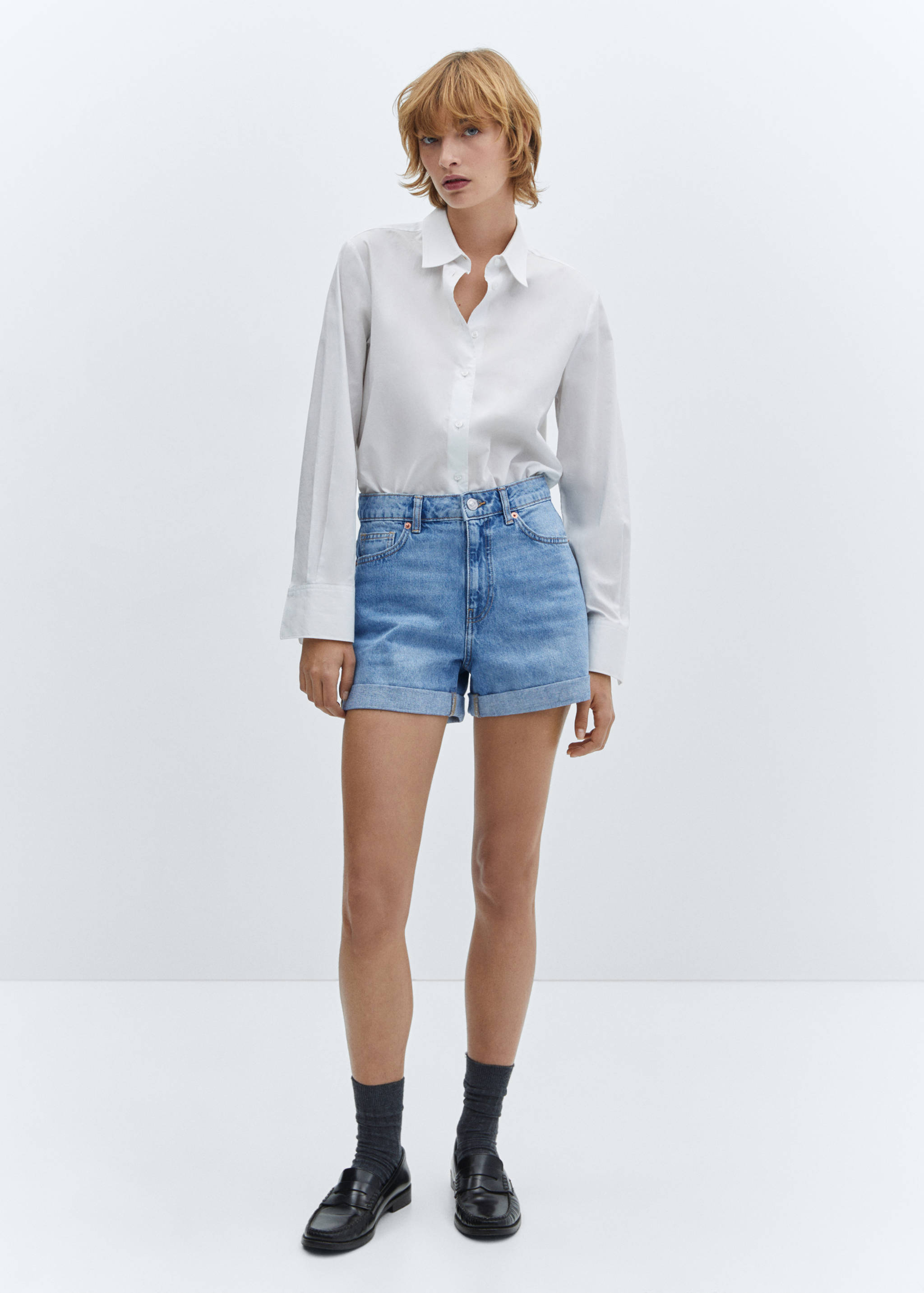 Mom Fit-Jeans-Shorts - Allgemeine Ansicht