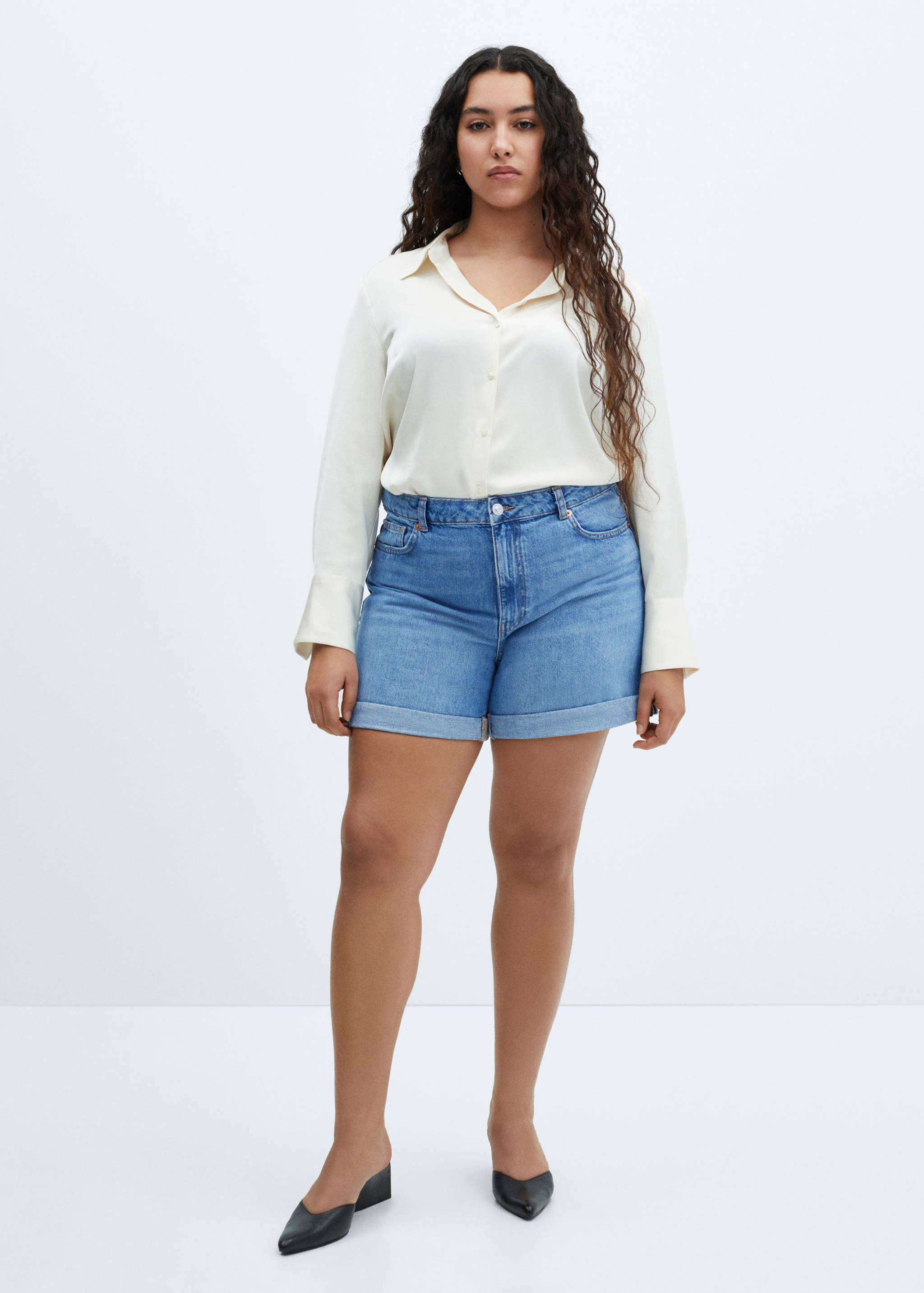 Mom Fit-Jeans-Shorts - Detail des Artikels 3