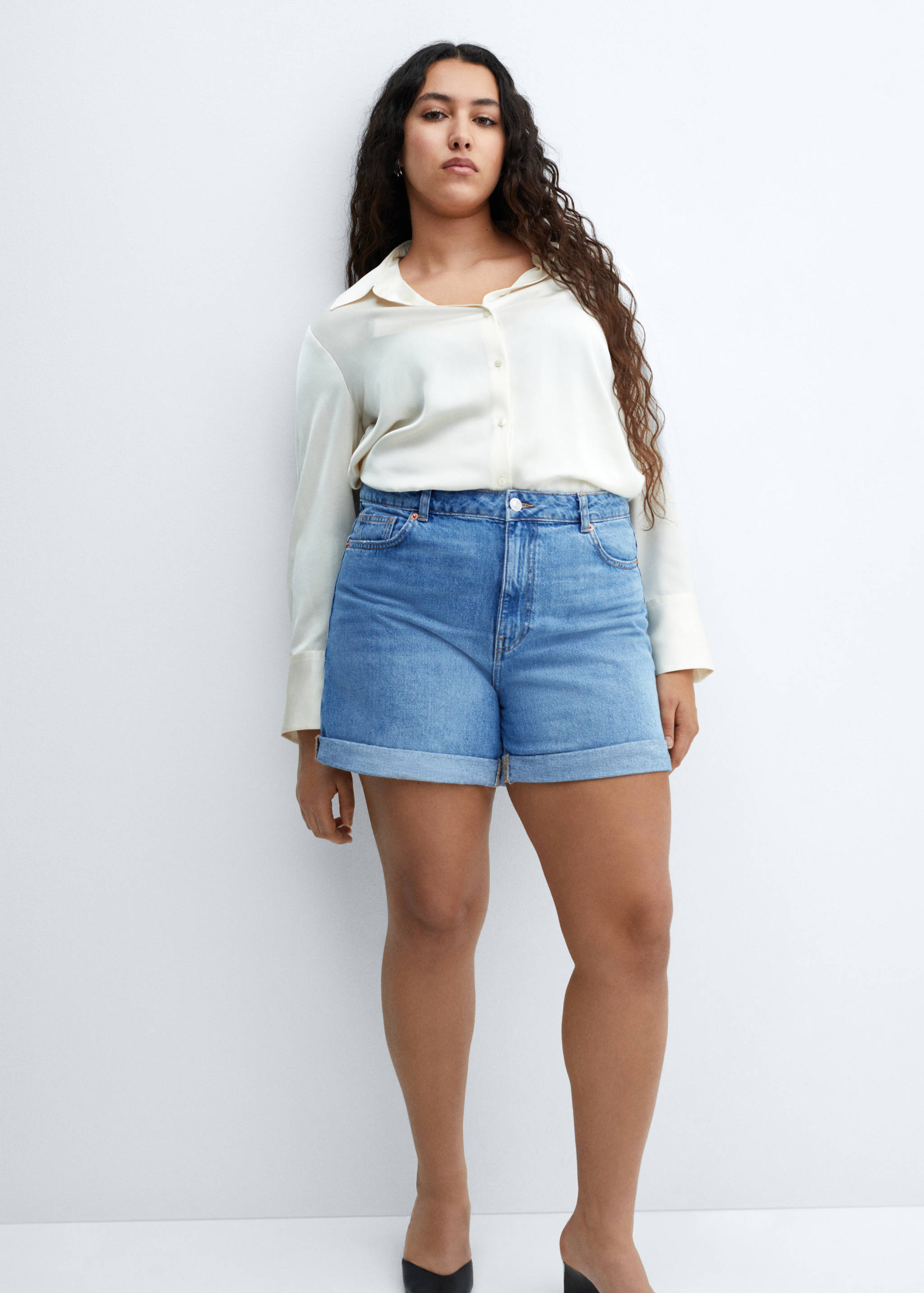 Mom Fit-Jeans-Shorts - Detail des Artikels 4