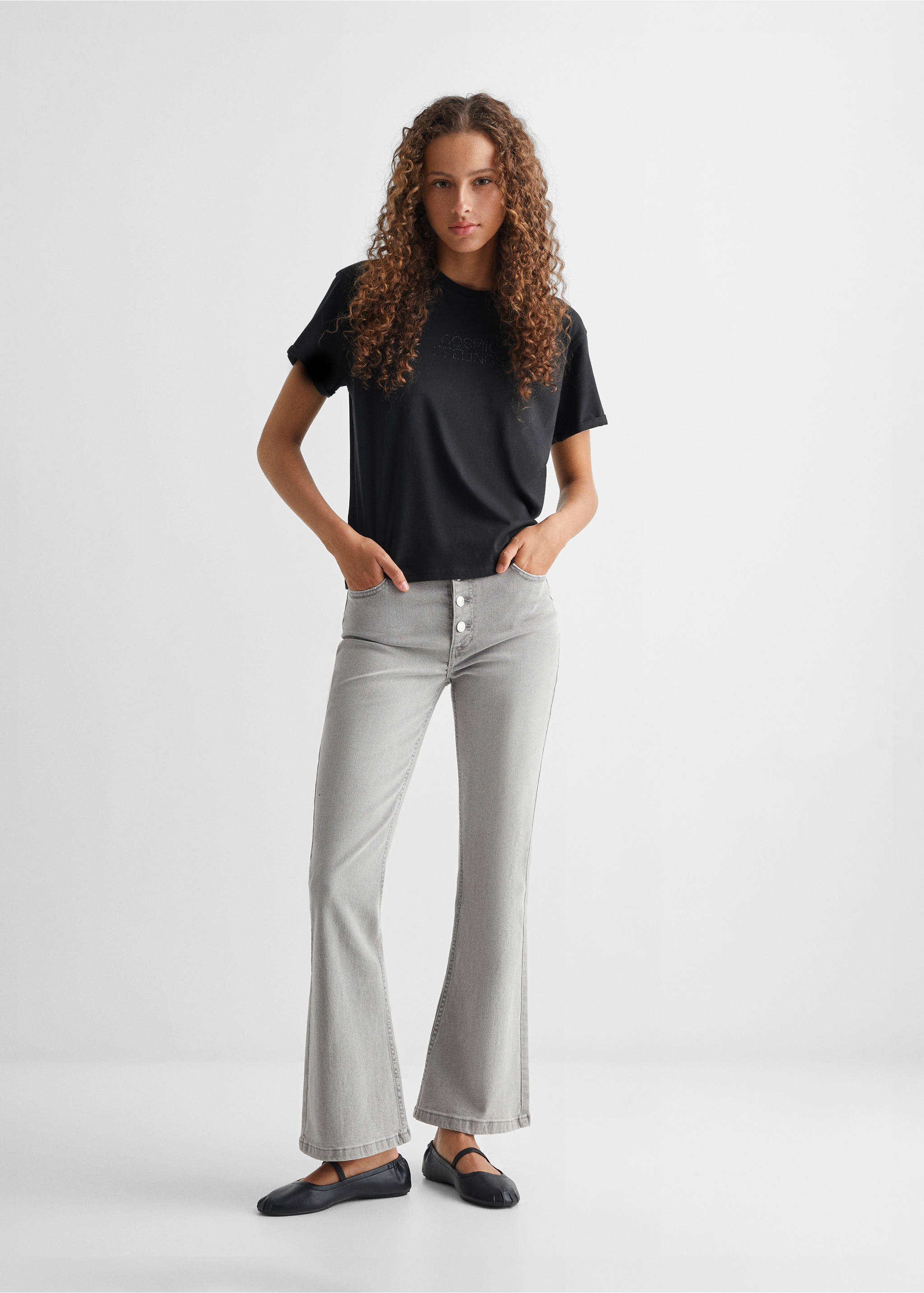 T-shirt message manches courtes - Plan général, Noir. Ref: 67010275-00.