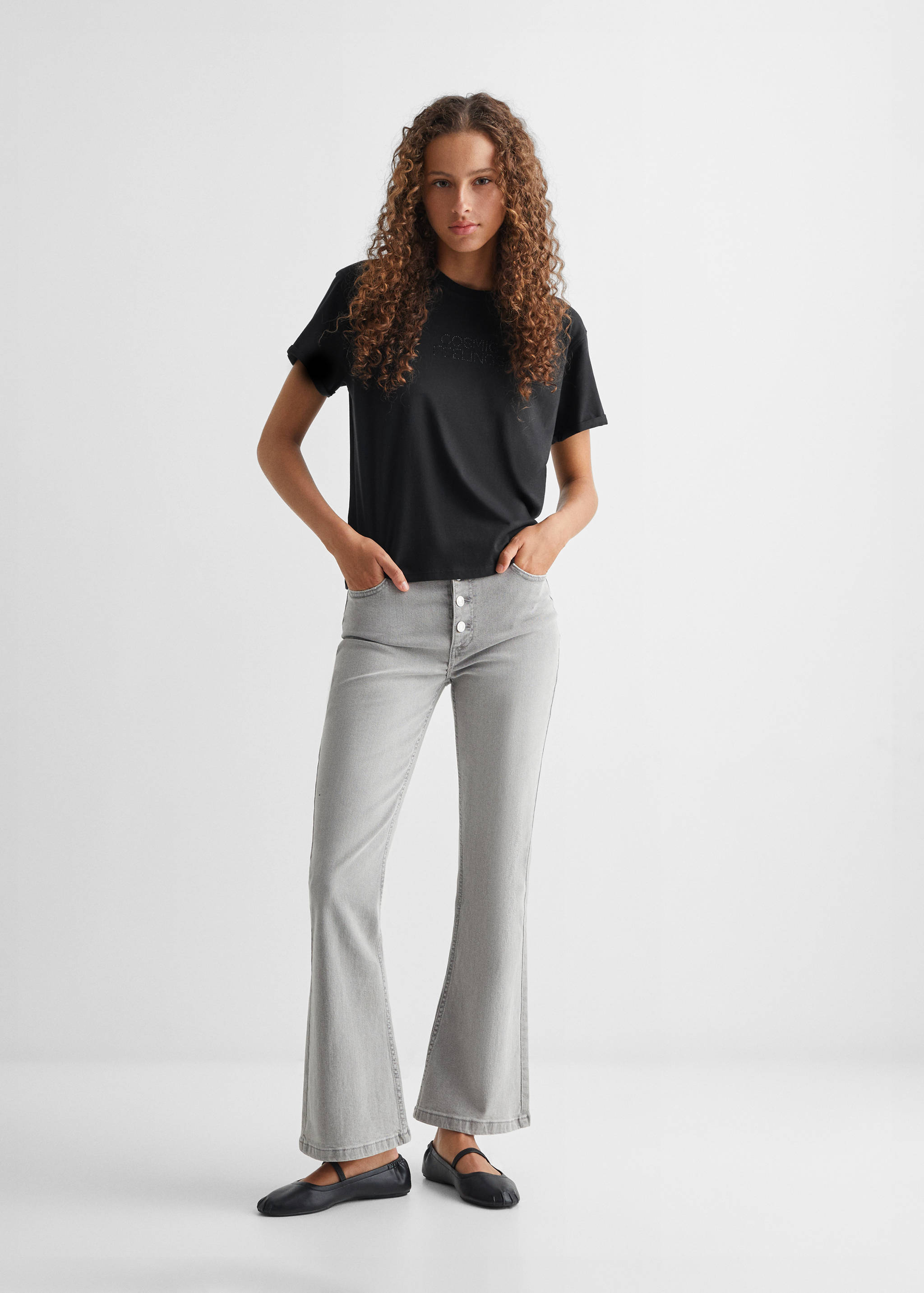 T-shirt message manches courtes - Plan général