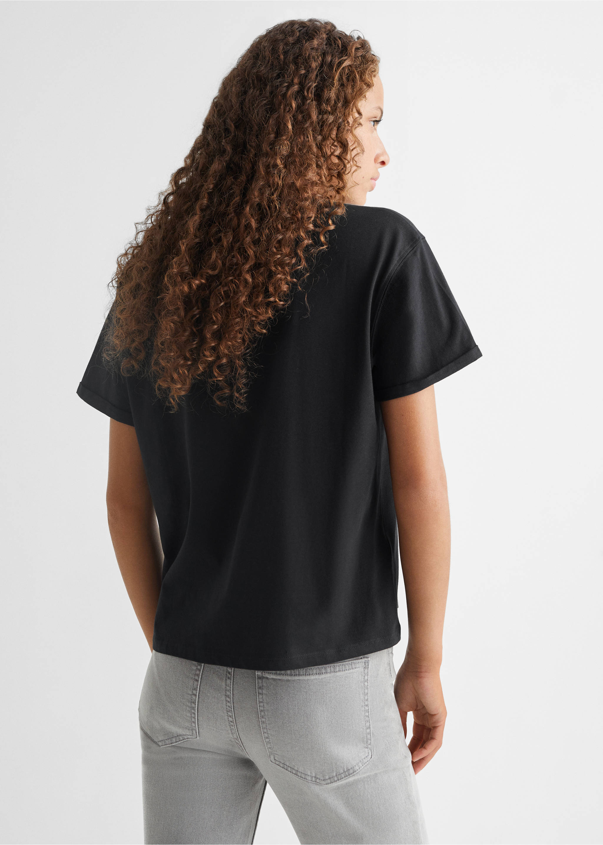 T-shirt message manches courtes - Verso de l’article, Noir. Ref: 67010275-00.