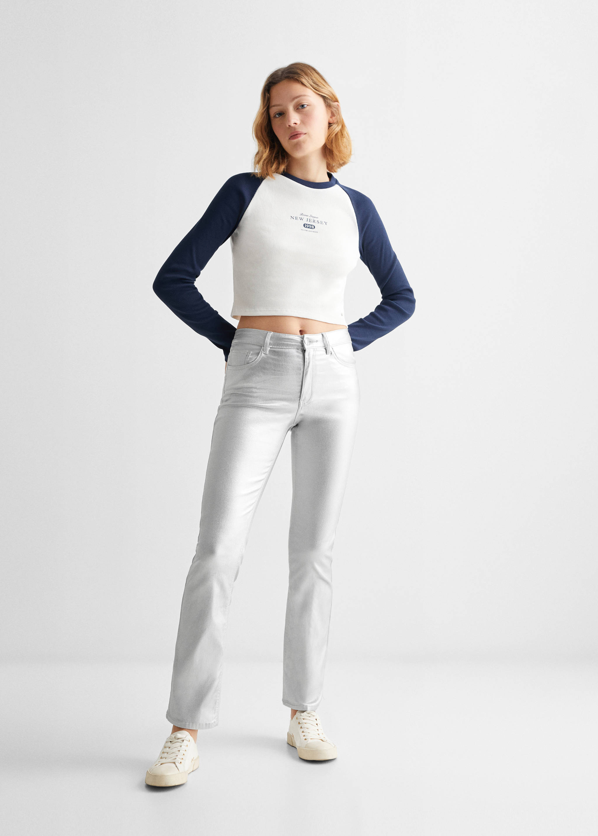 Message ribbed T-shirt - General plane