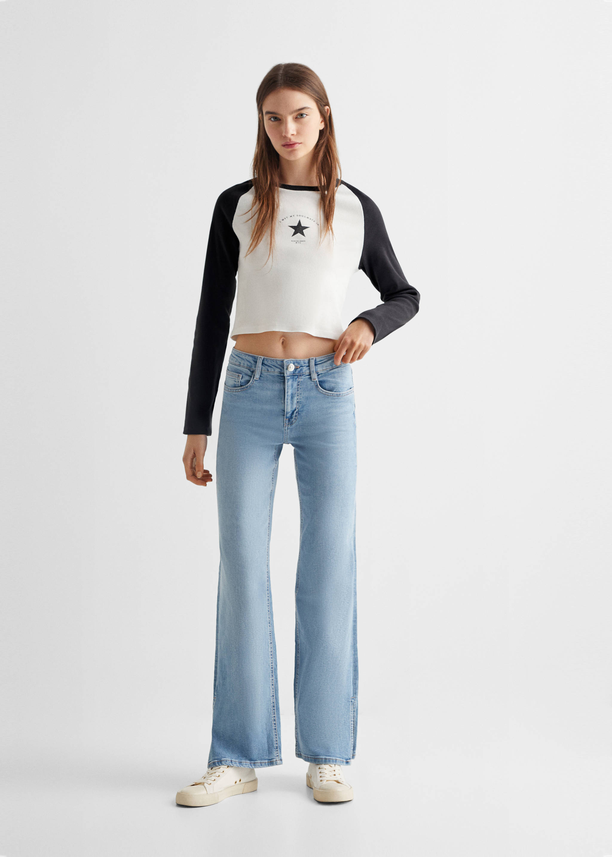 Message ribbed T-shirt - General plane