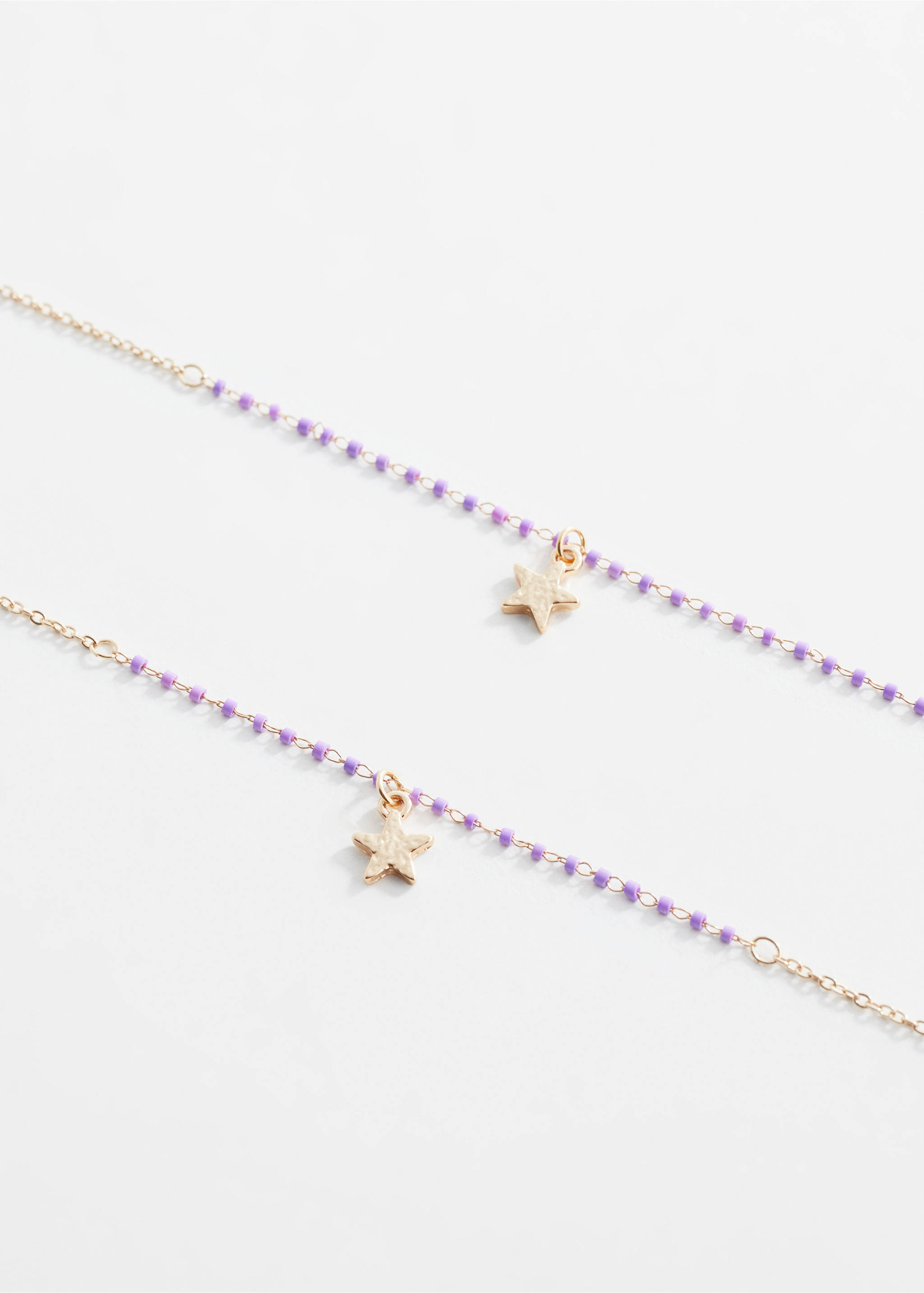 Bracelet necklace pack - Details of the article 1, Gold. Ref: 67010345-00.