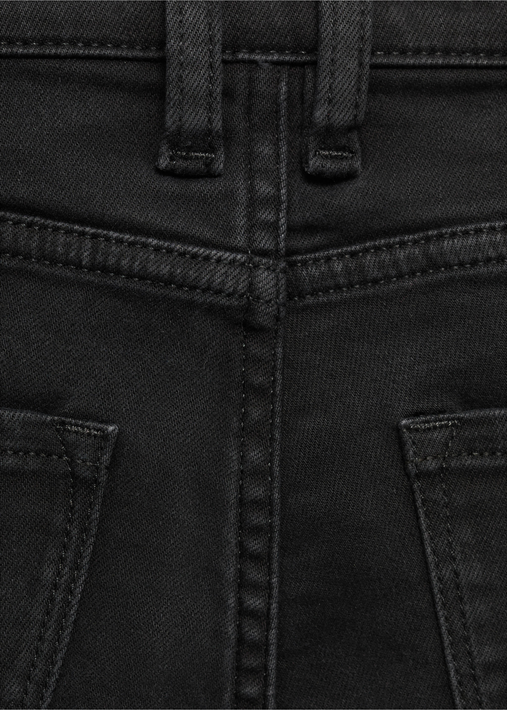 Skinny cropped jeans - Details of the article 0, Black denim. Ref: 67010347-00.