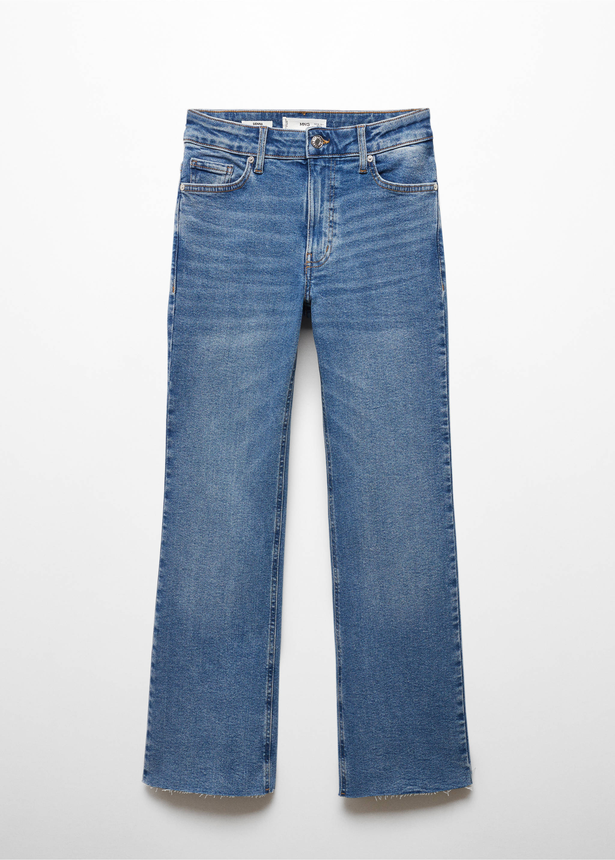 Sienna flared cropped jeans - Article without model, Medium Blue. Ref: 67010354-00.