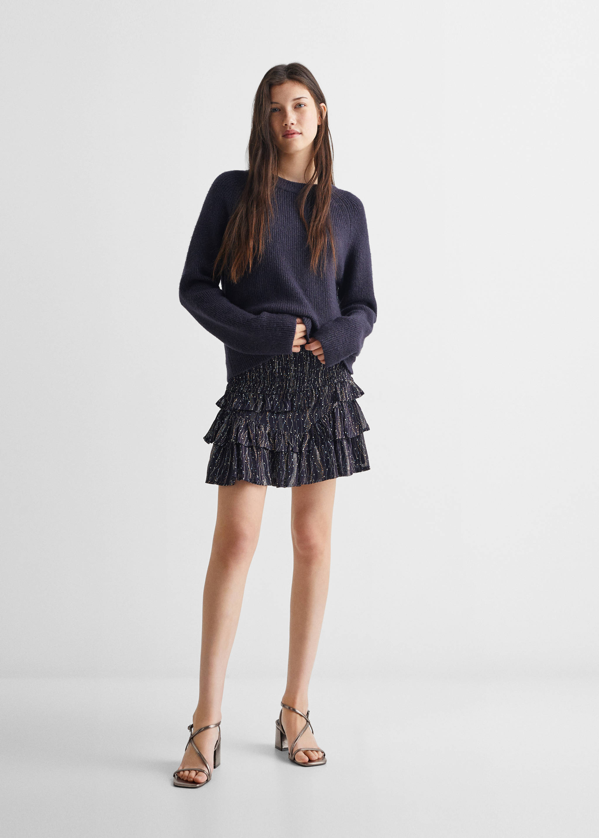 Printed ruffle skirt - General plane