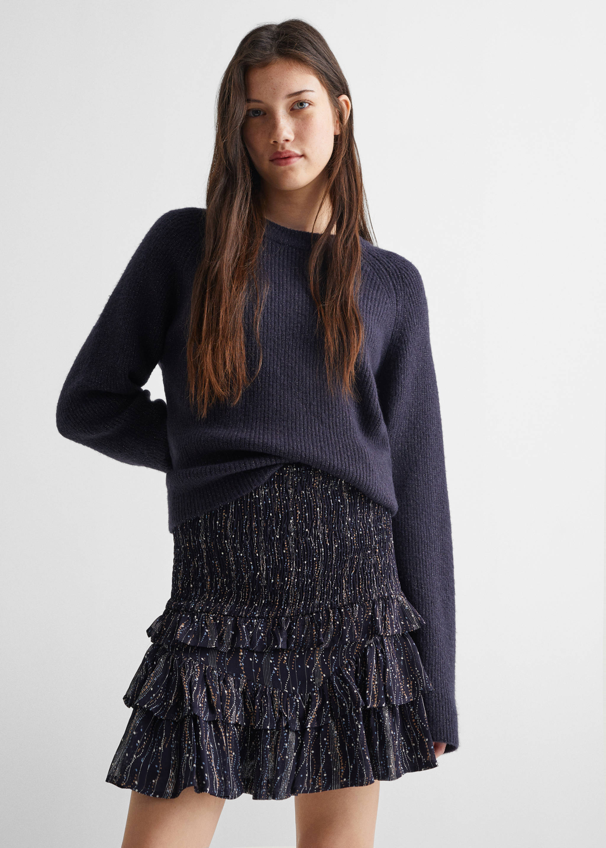 Printed ruffle skirt - Medium plane