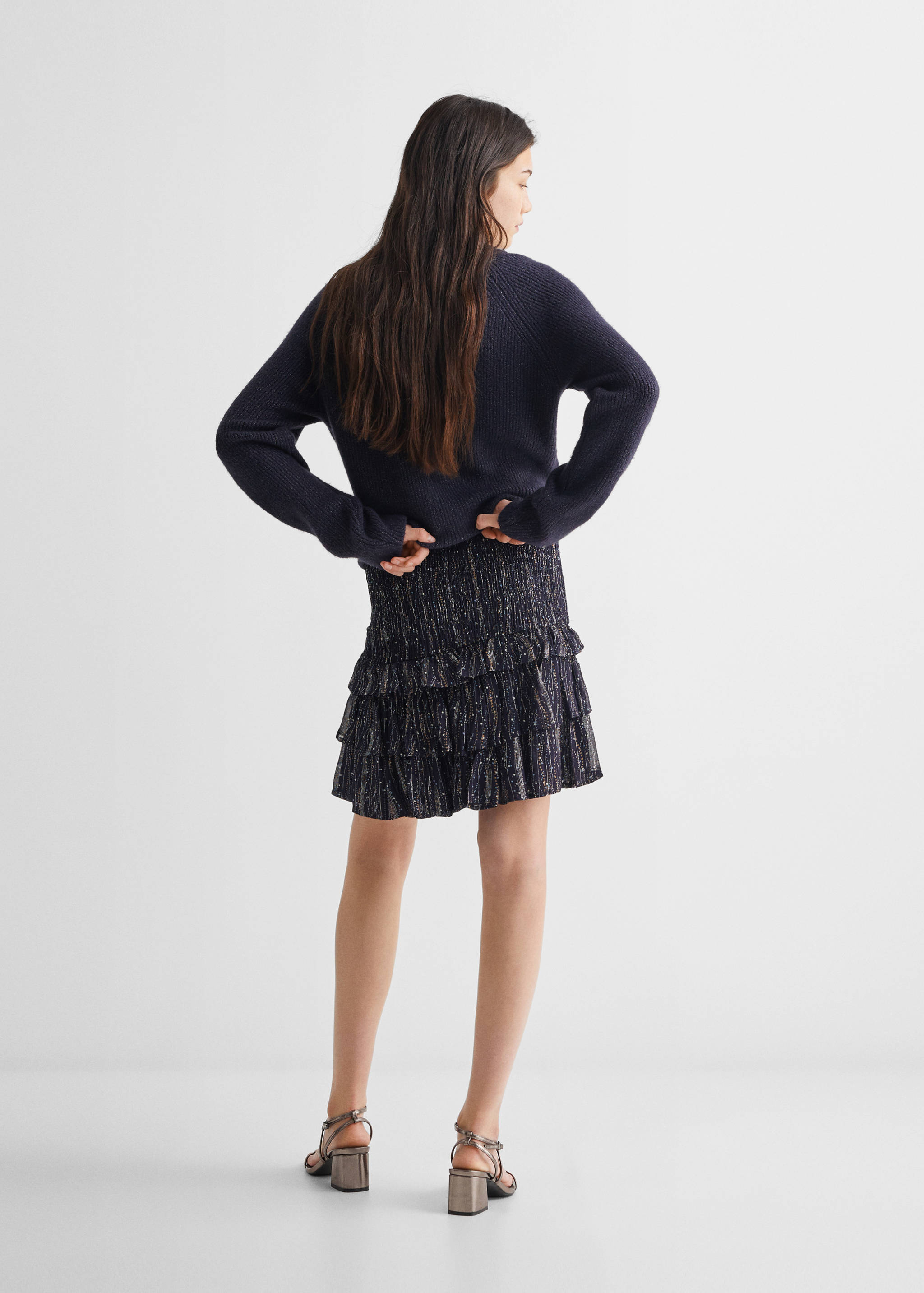 Printed ruffle skirt - Reverse of the article