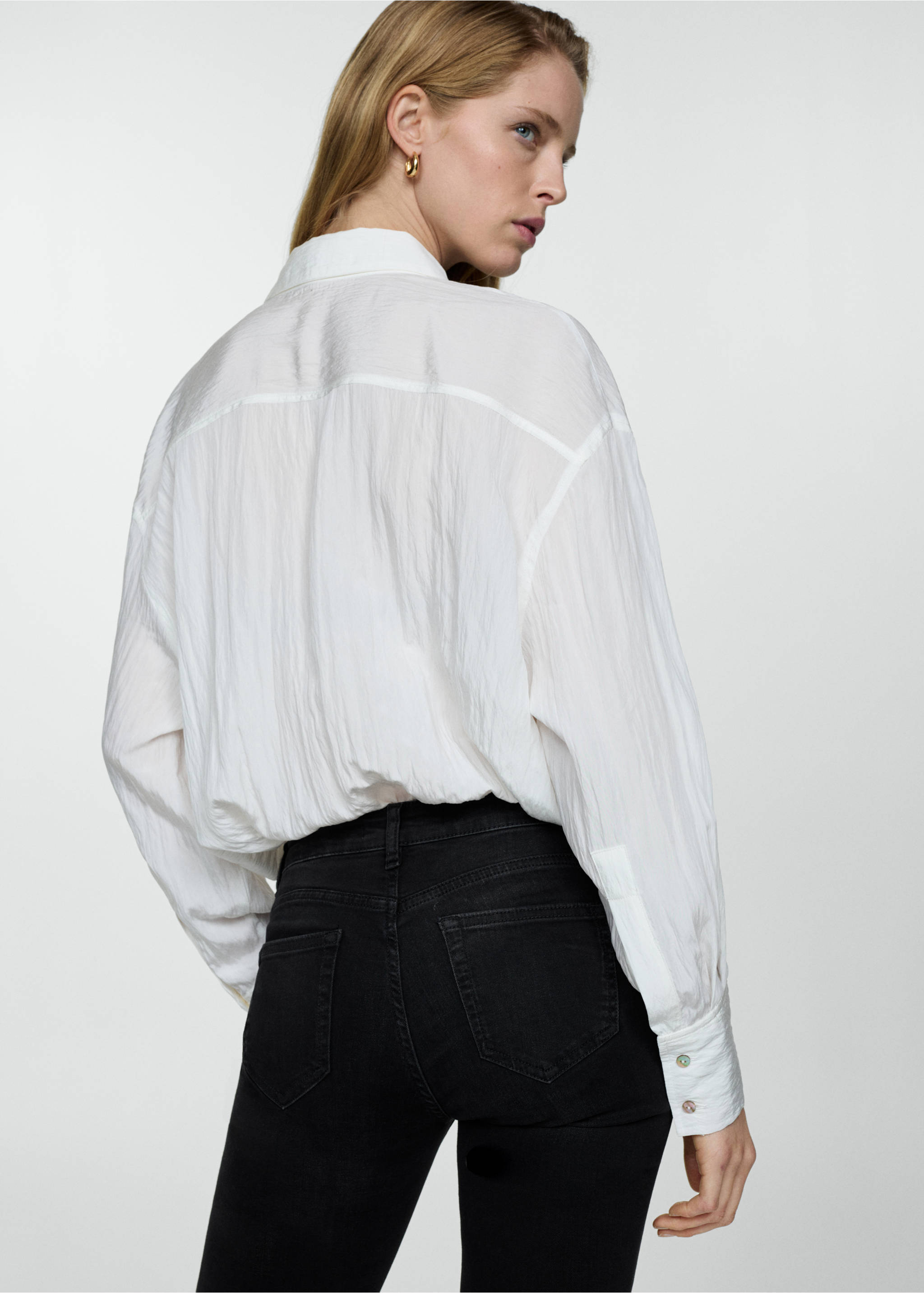 Skinny push-up jeans - Details of the article 1, Black denim. Ref: 67010379-00.