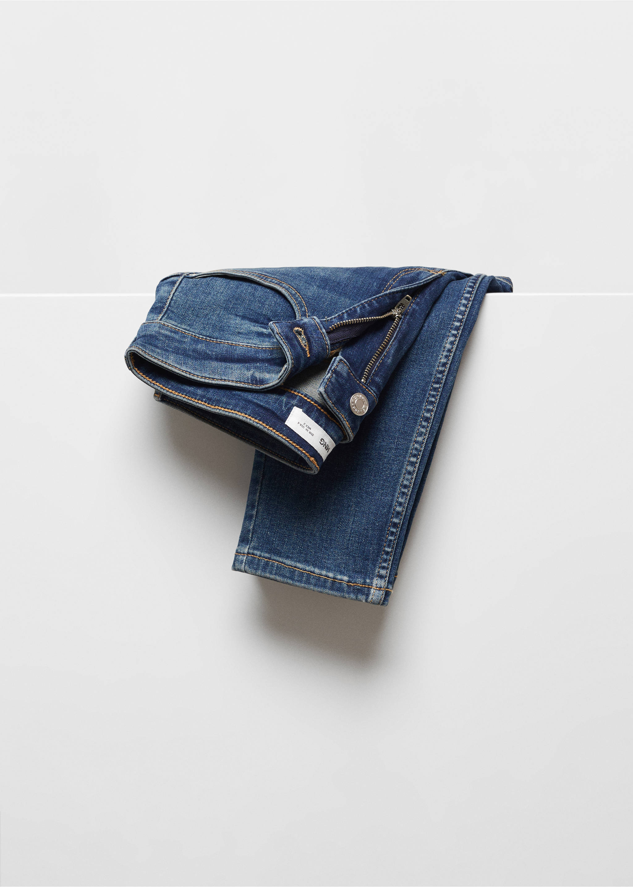 Skinny push-up jeans - Details of the article 8, Dark Blue. Ref: 67010381-00.