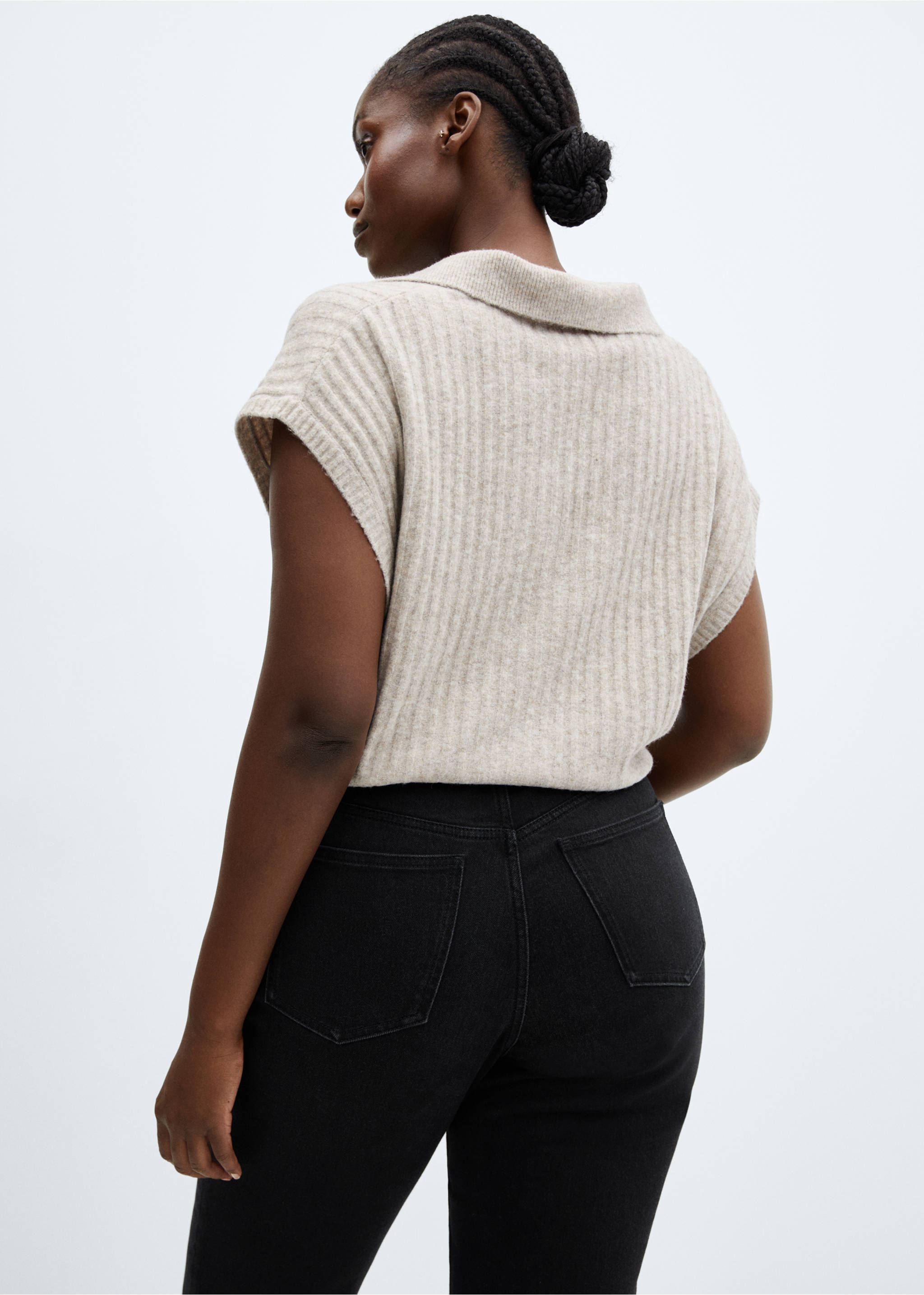 Jeans Newmom comfort med høyt liv - Artikkeldetalj 4, Black denim. Ref: 67010384-00.