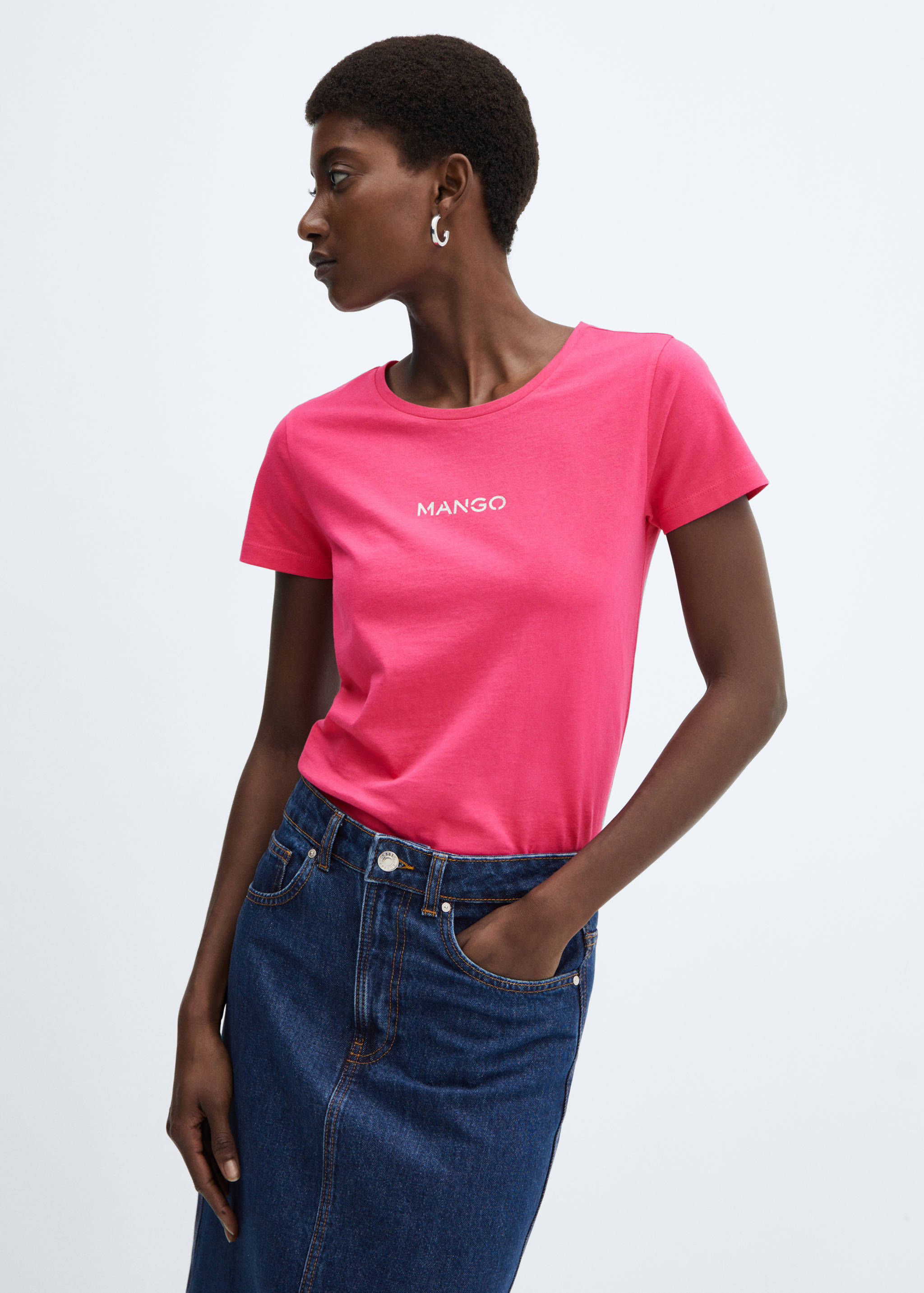 Logo cotton T-shirt - Medium plane