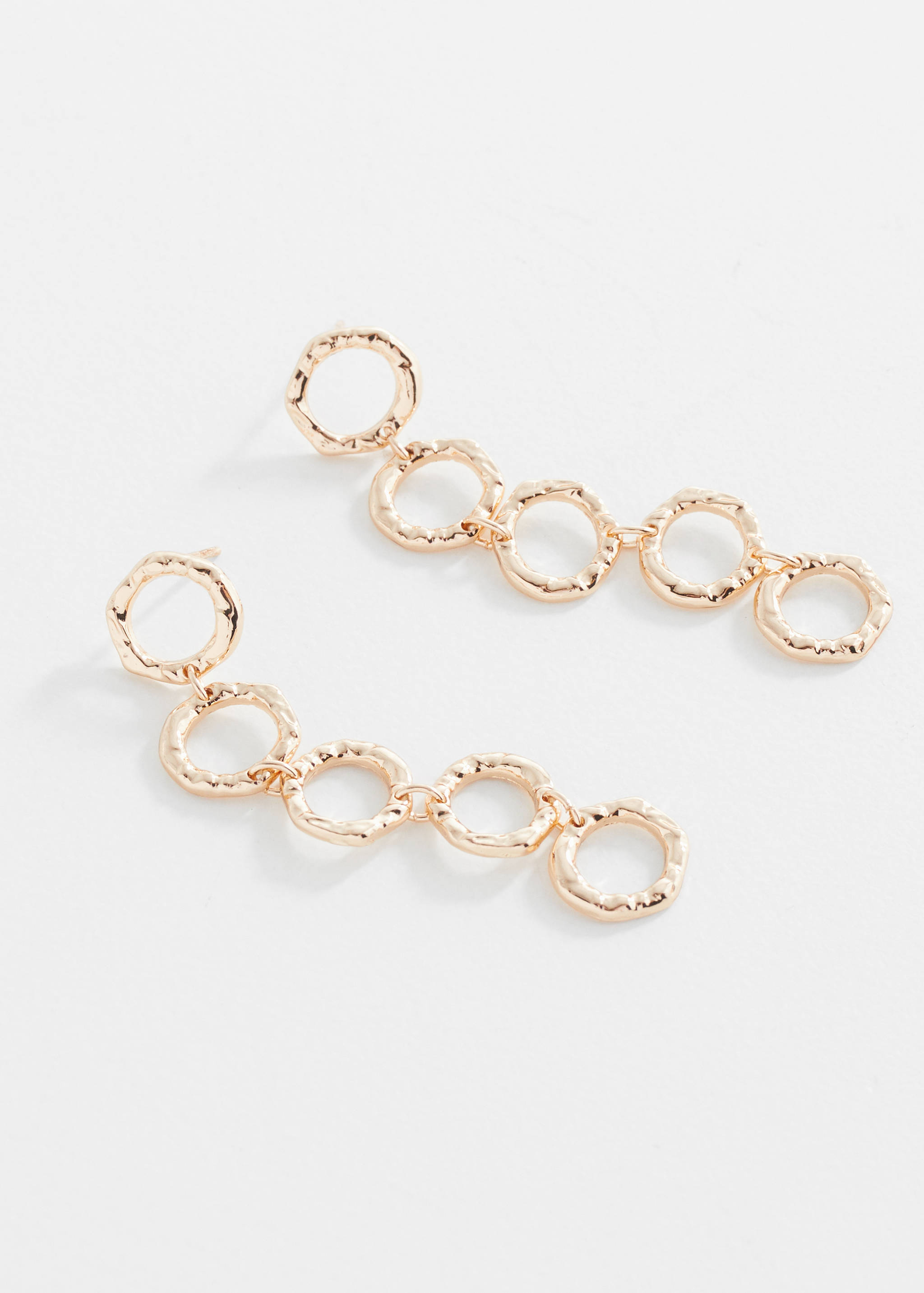 Boucles d'oreilles pendantes cercles - Plan moyen