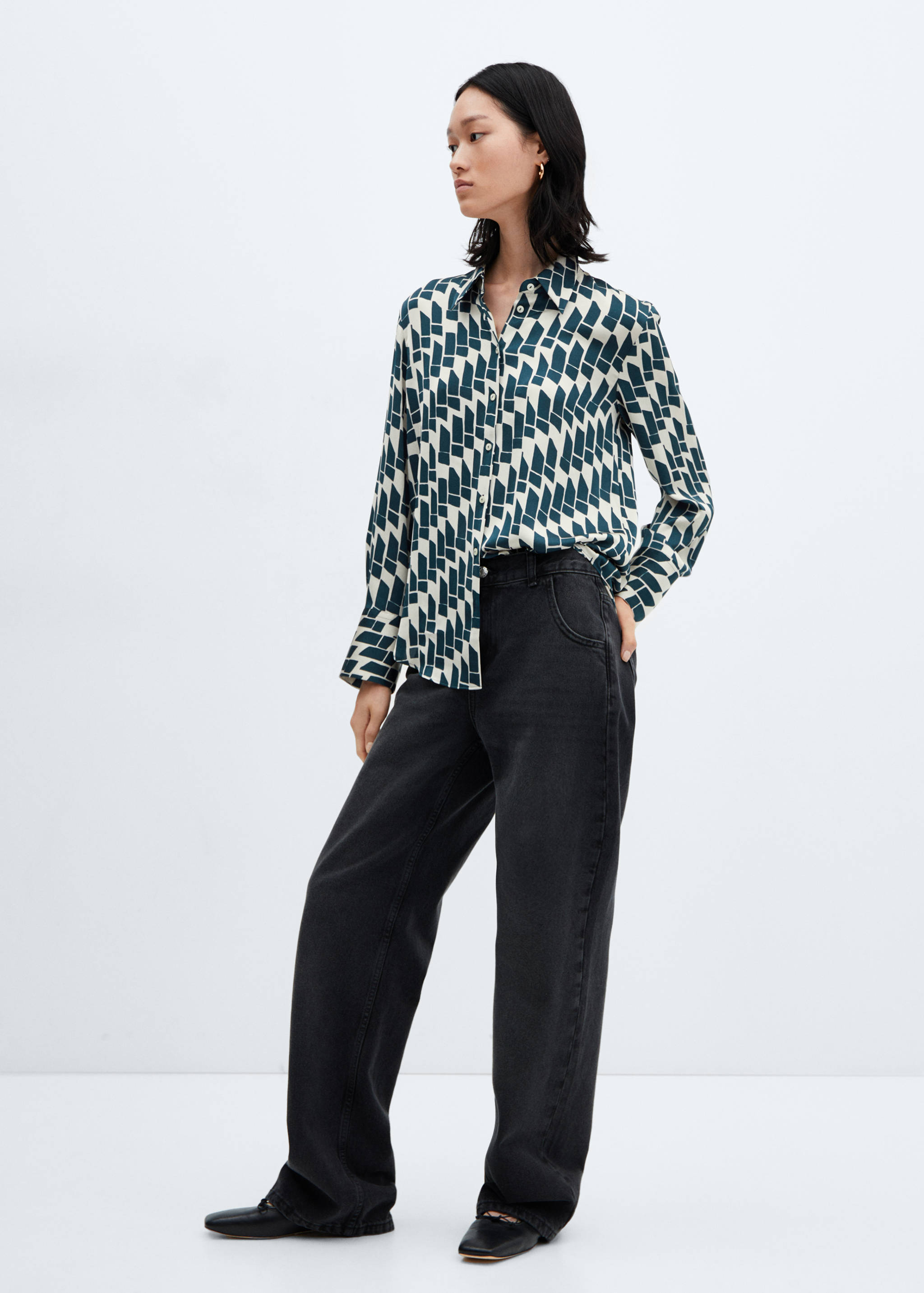 Chemise fluide satinée - Plan général